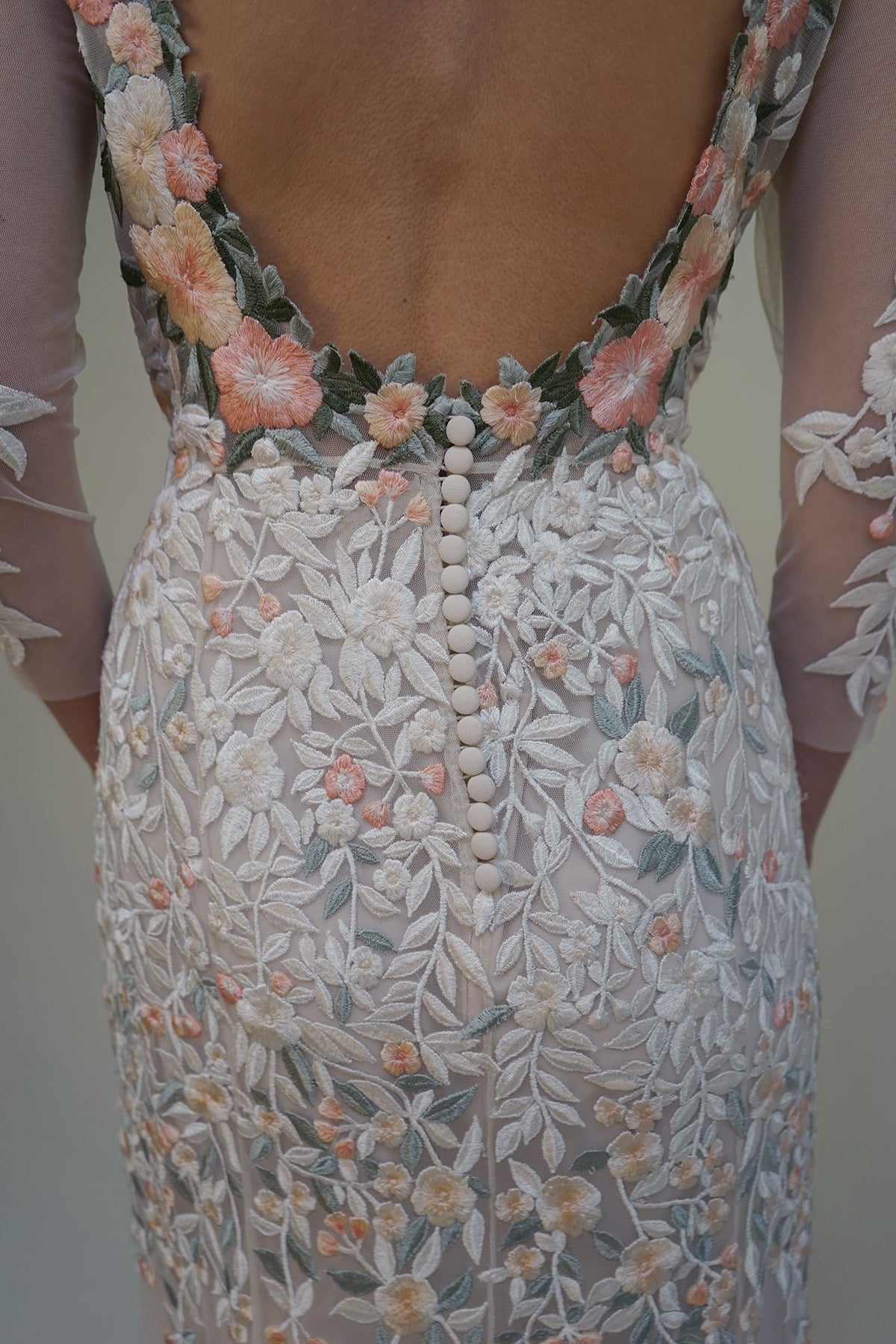 Archive Miniature Rose Gown With Open Scoop Back Detail