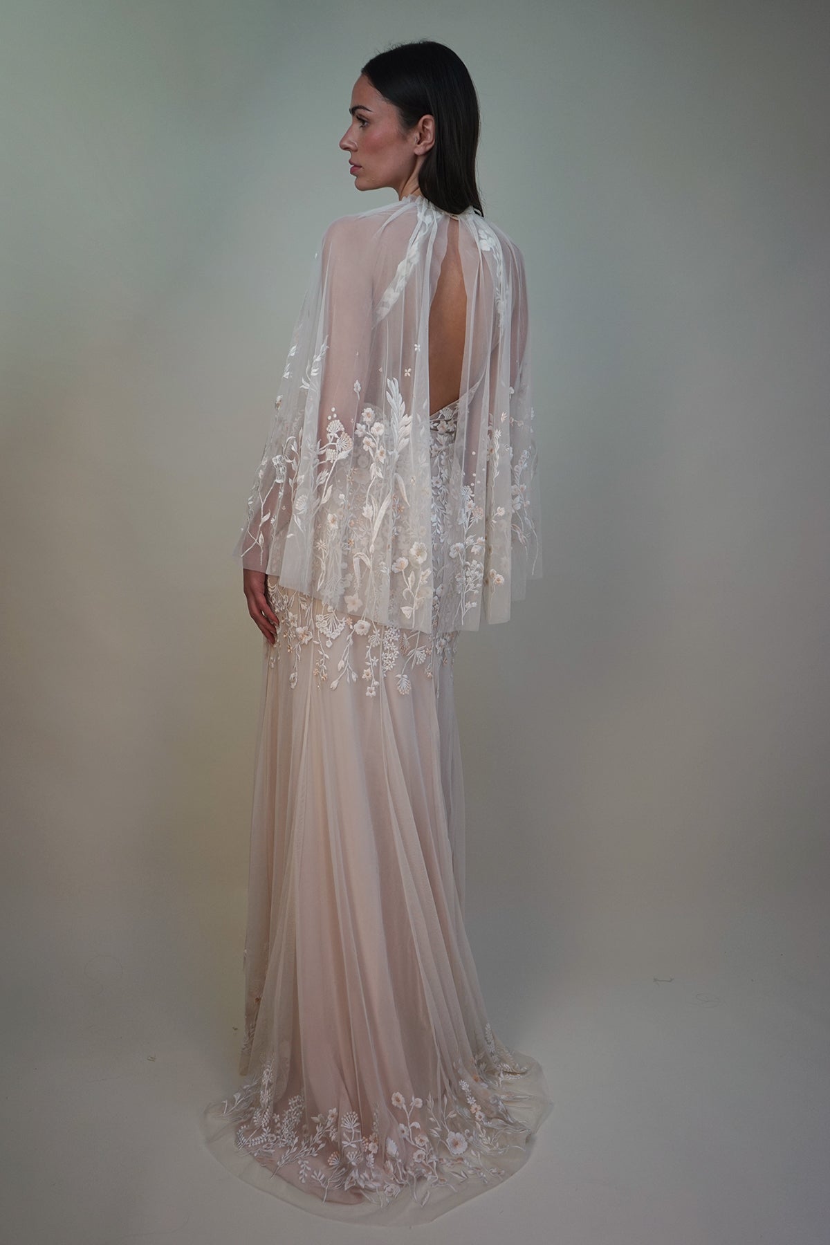 Archive Wildflower Cape Dress Seashell Blush