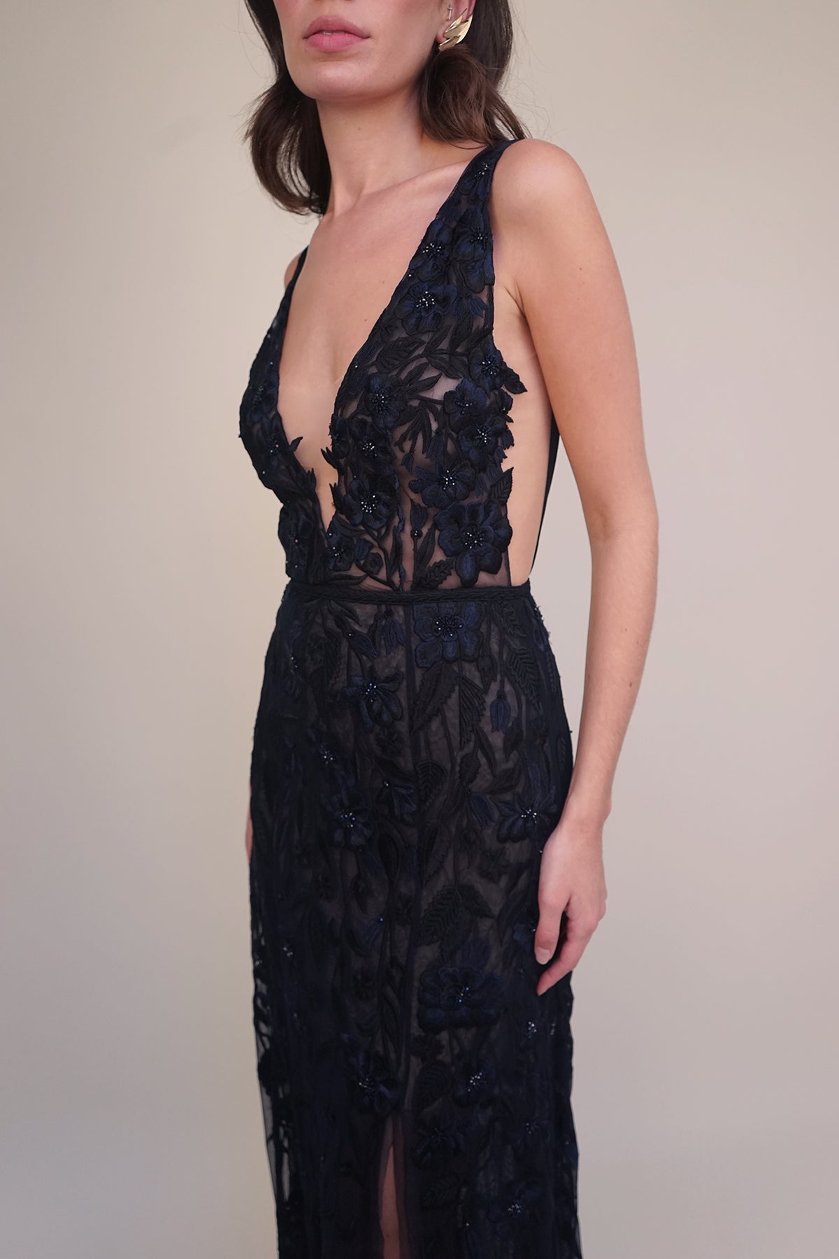 Archive Galaxy Wild Rose Evening Gown