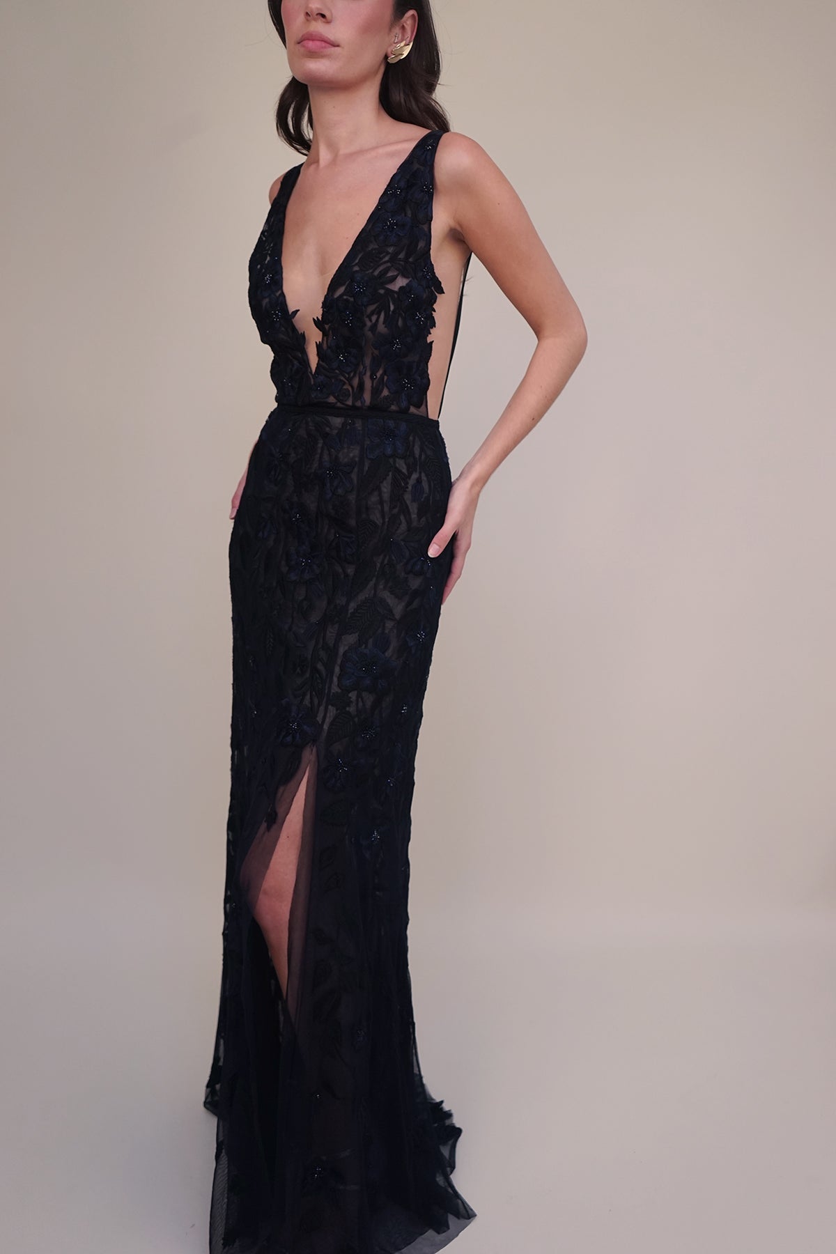 Archive Galaxy Wild Rose Evening Gown