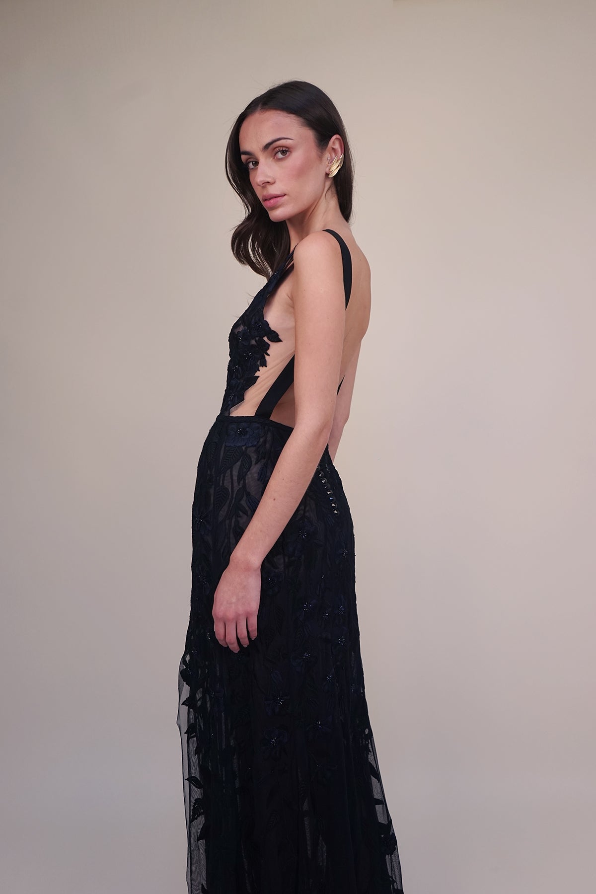 Archive Galaxy Wild Rose Evening Gown
