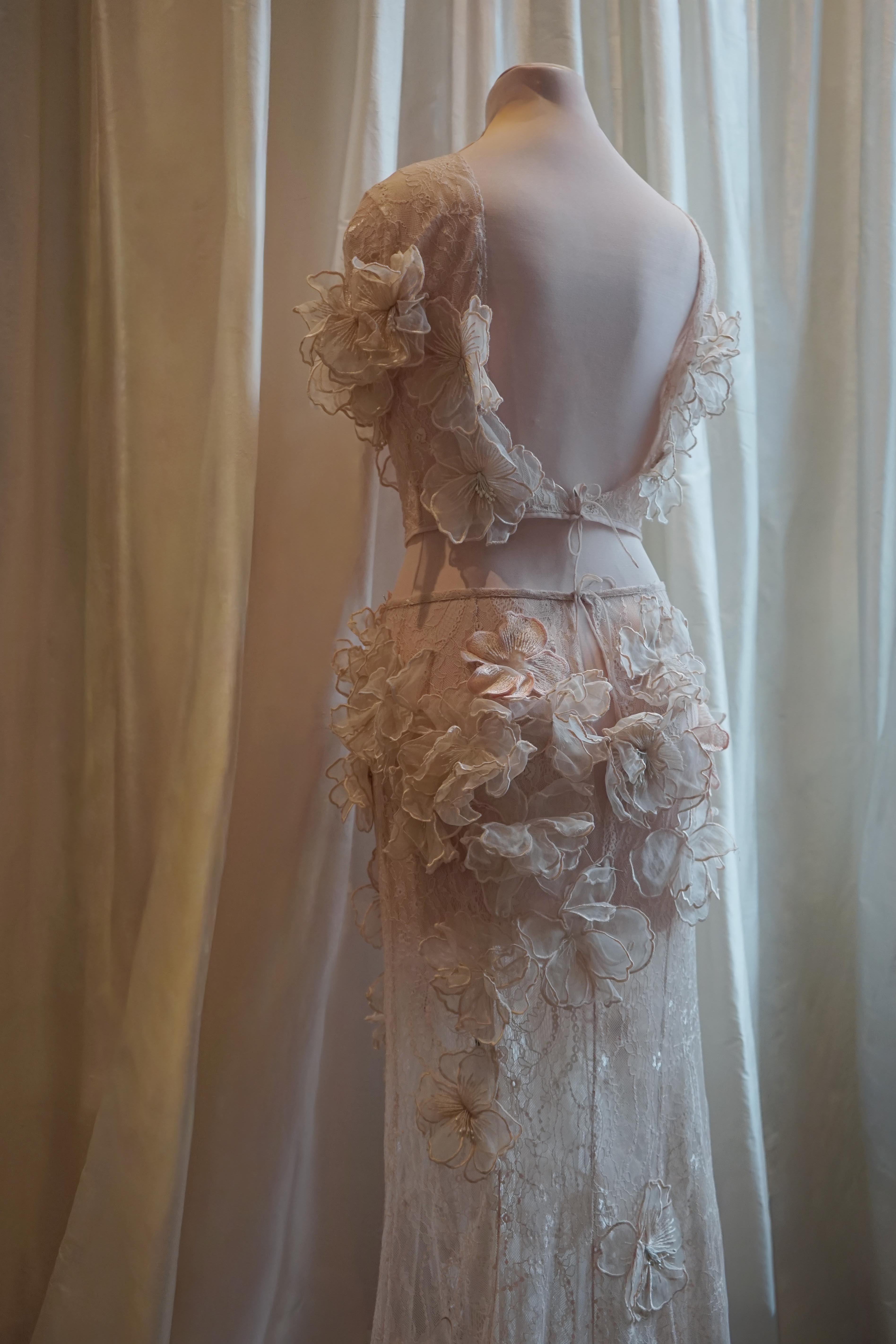 Archive Blush Peony Rose Lace Two Piece