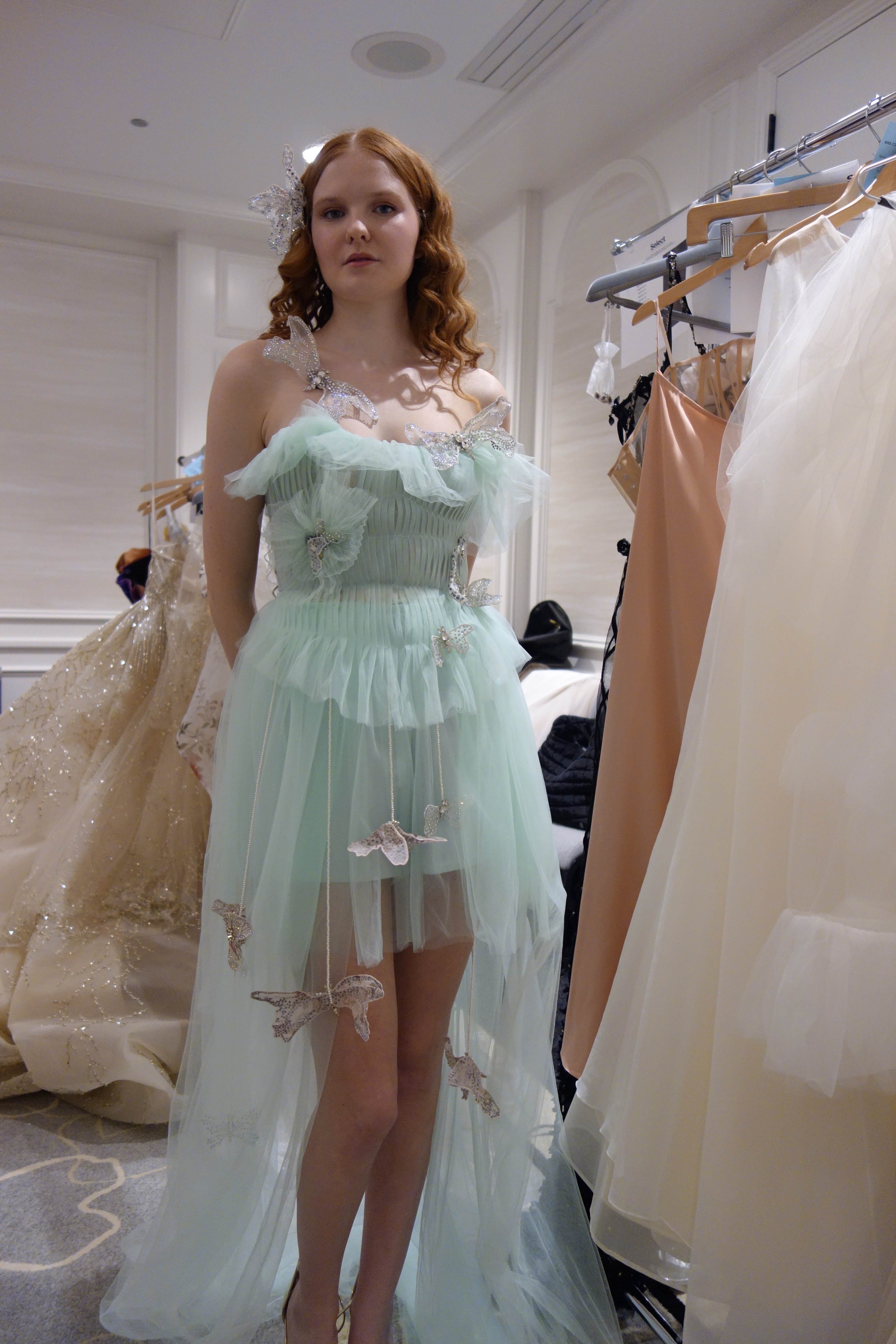 Archive Aqua pleat bodice, shorts & overskirt ( 3x Piece)