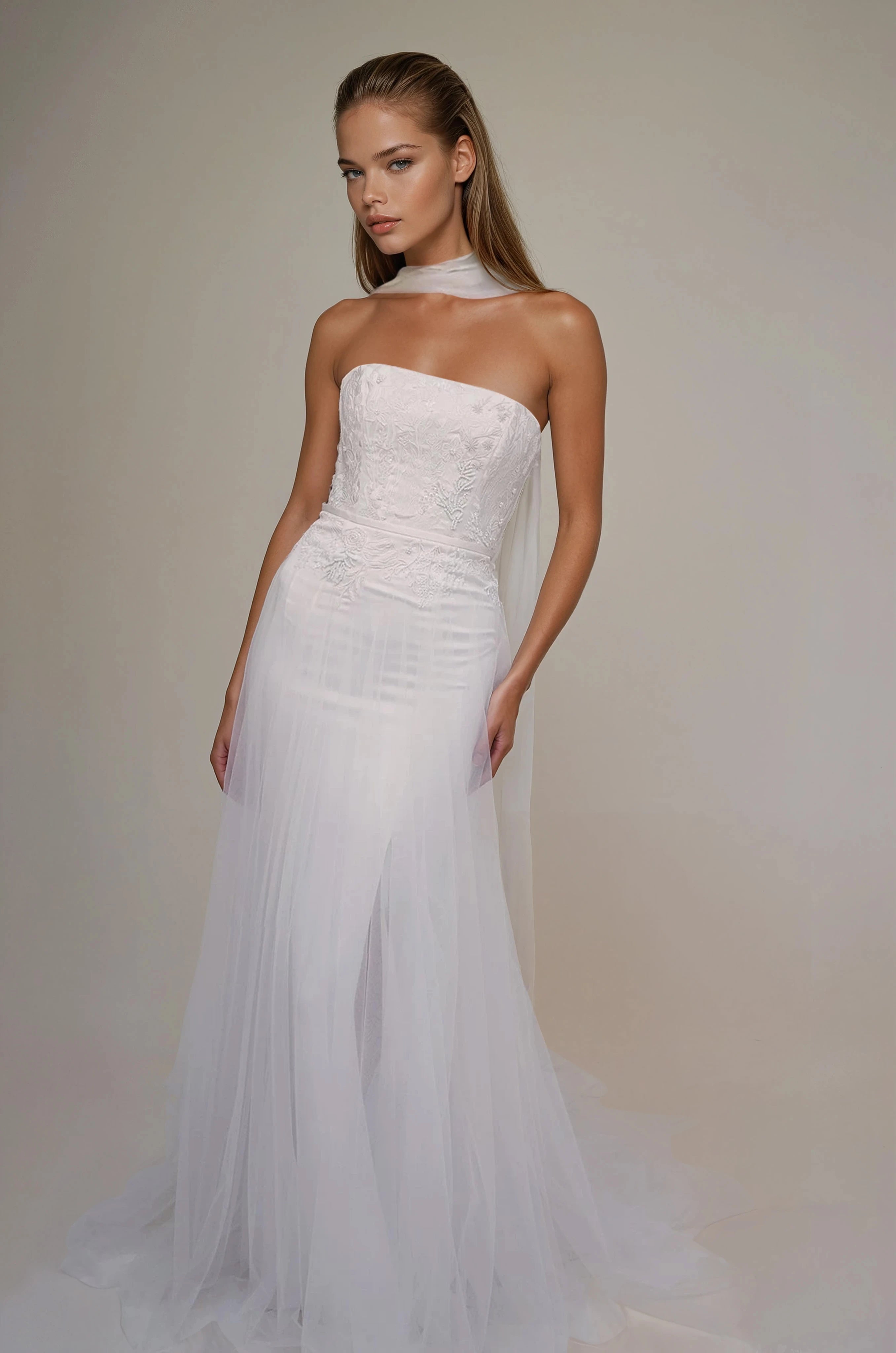 Archive Satin Seascape Skirt & Sleeves | 2 piece - TOTAL LOOK