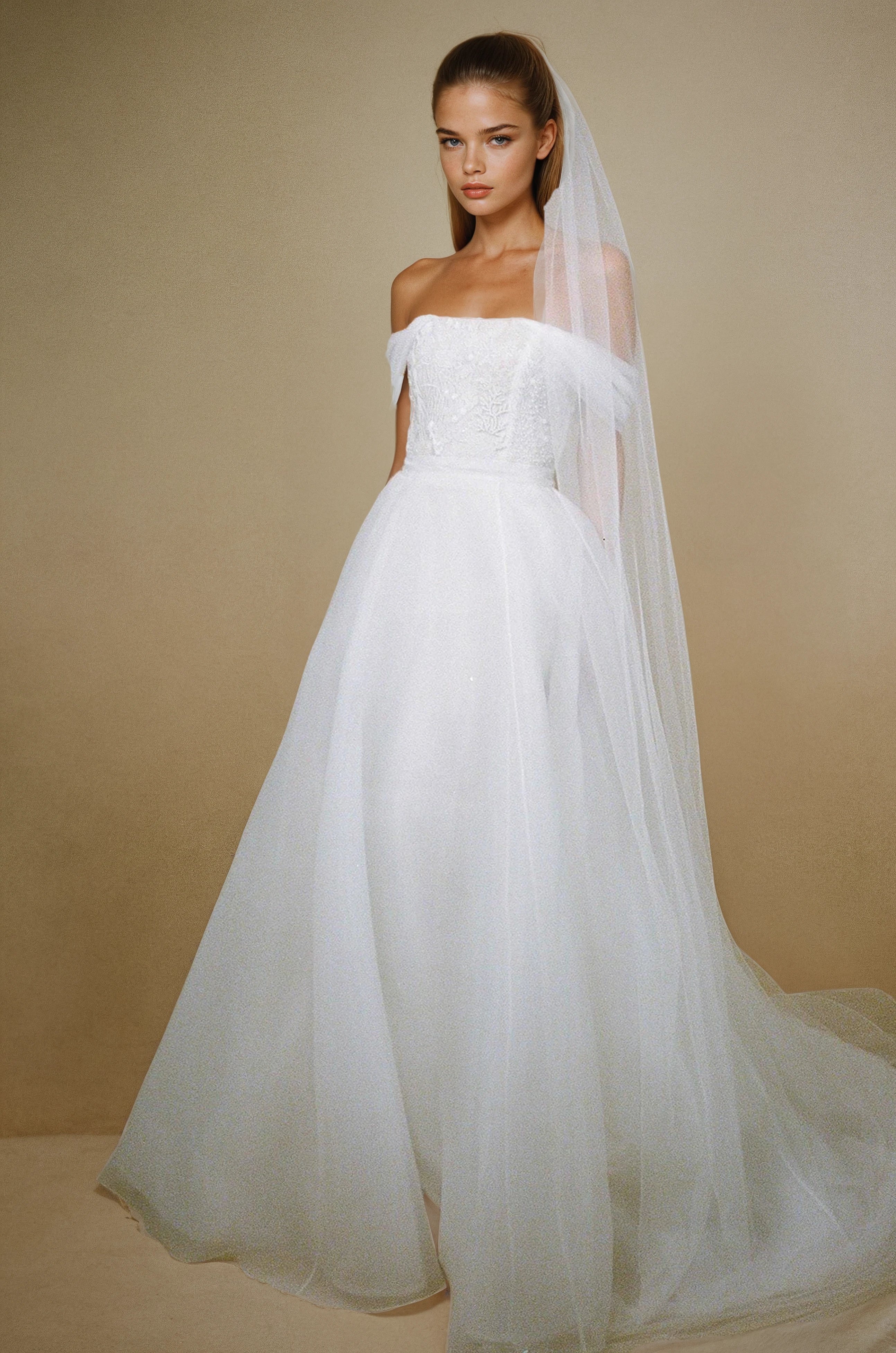 Archive Seascape or Wisteria Bodice with Organza Volume Circle Skirt