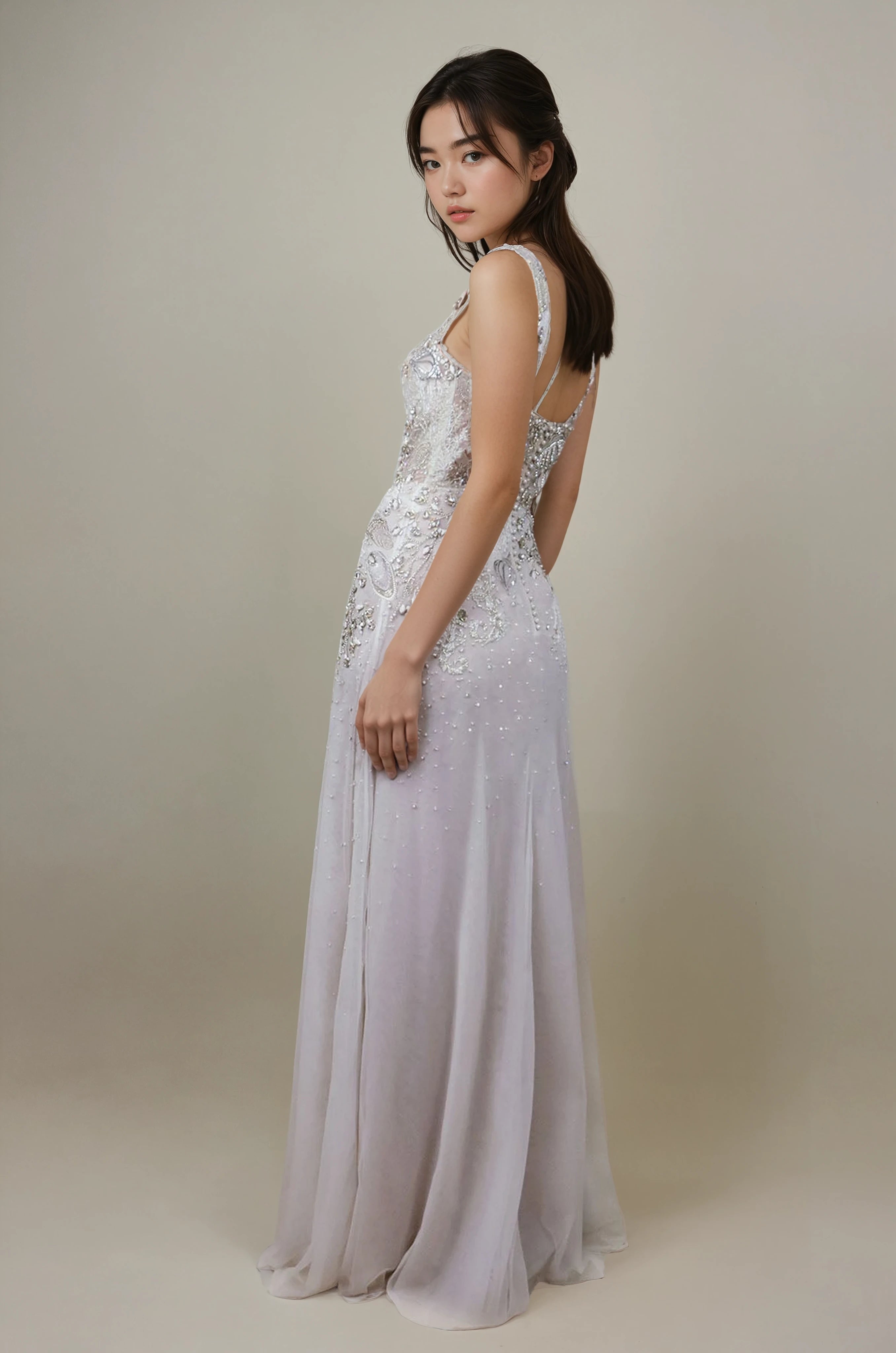 Celestial Seascape Tulle Bustier SL Gown Stardust Crystal