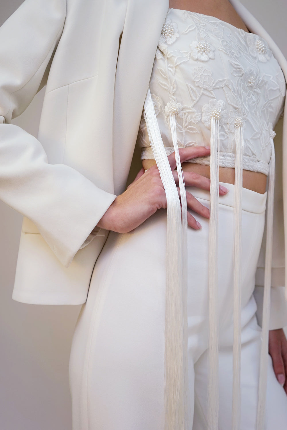 Archive Tassel Peony Rose Backless Top