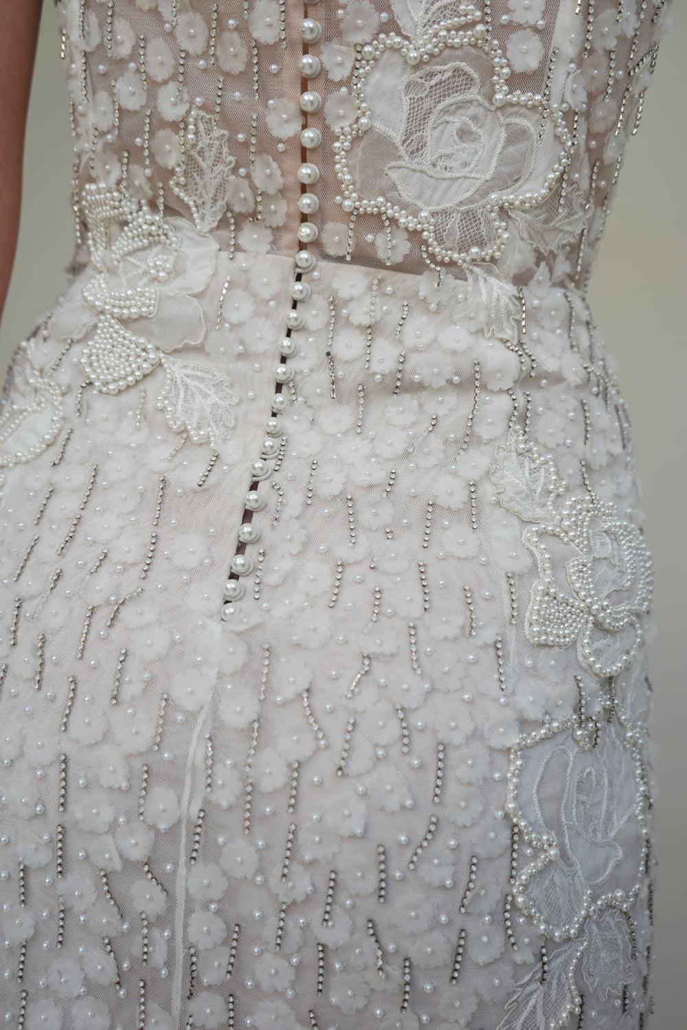 RTW Pearl Rose Blossom Mini Chain Tassel -RUNWAY COLLECTION