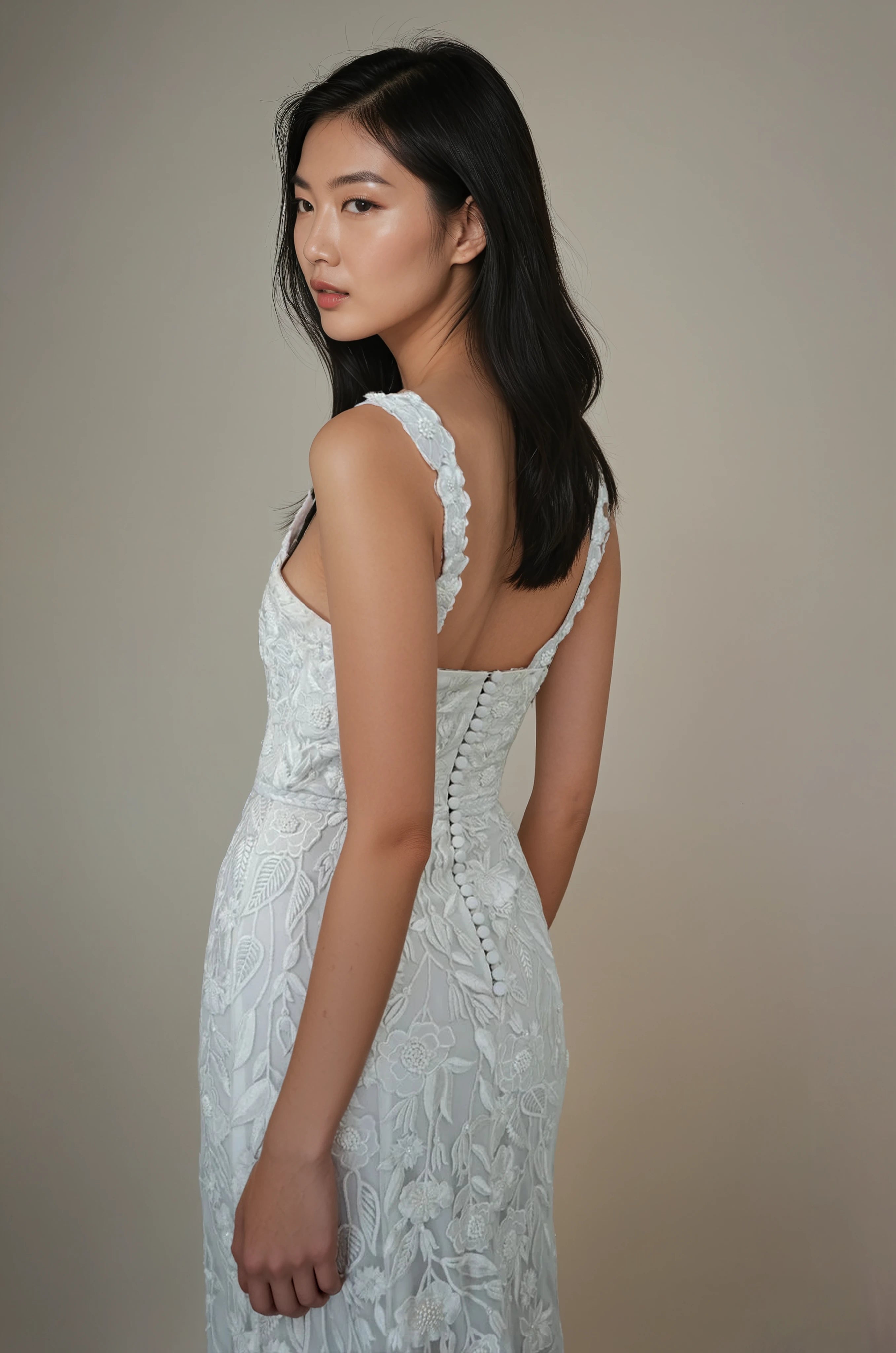 Wild Rose Tulle Bustier FL Gown Floral White