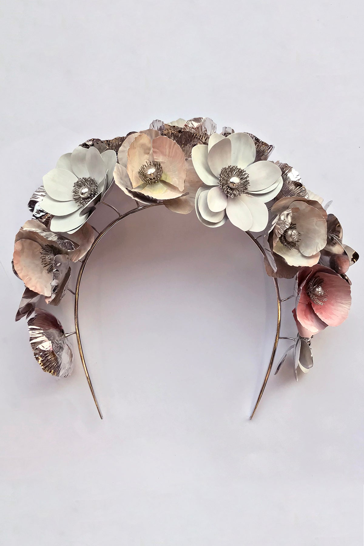 Archive Poppy & Peony Artisan Crown - Real Silver Plated & Hand Painted