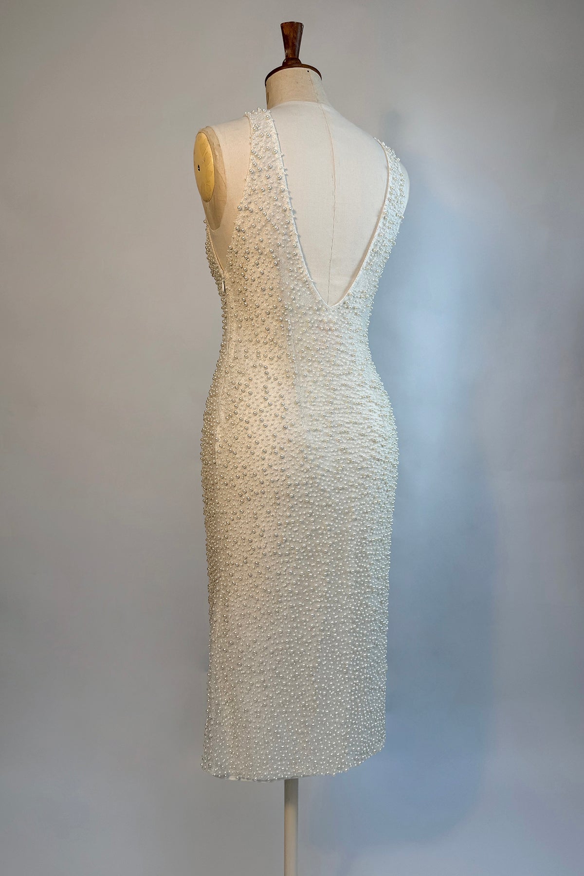 Archive 'Jupiter Rose' Pearl and Silver Woven Racer Neck - NEW SAMPLE