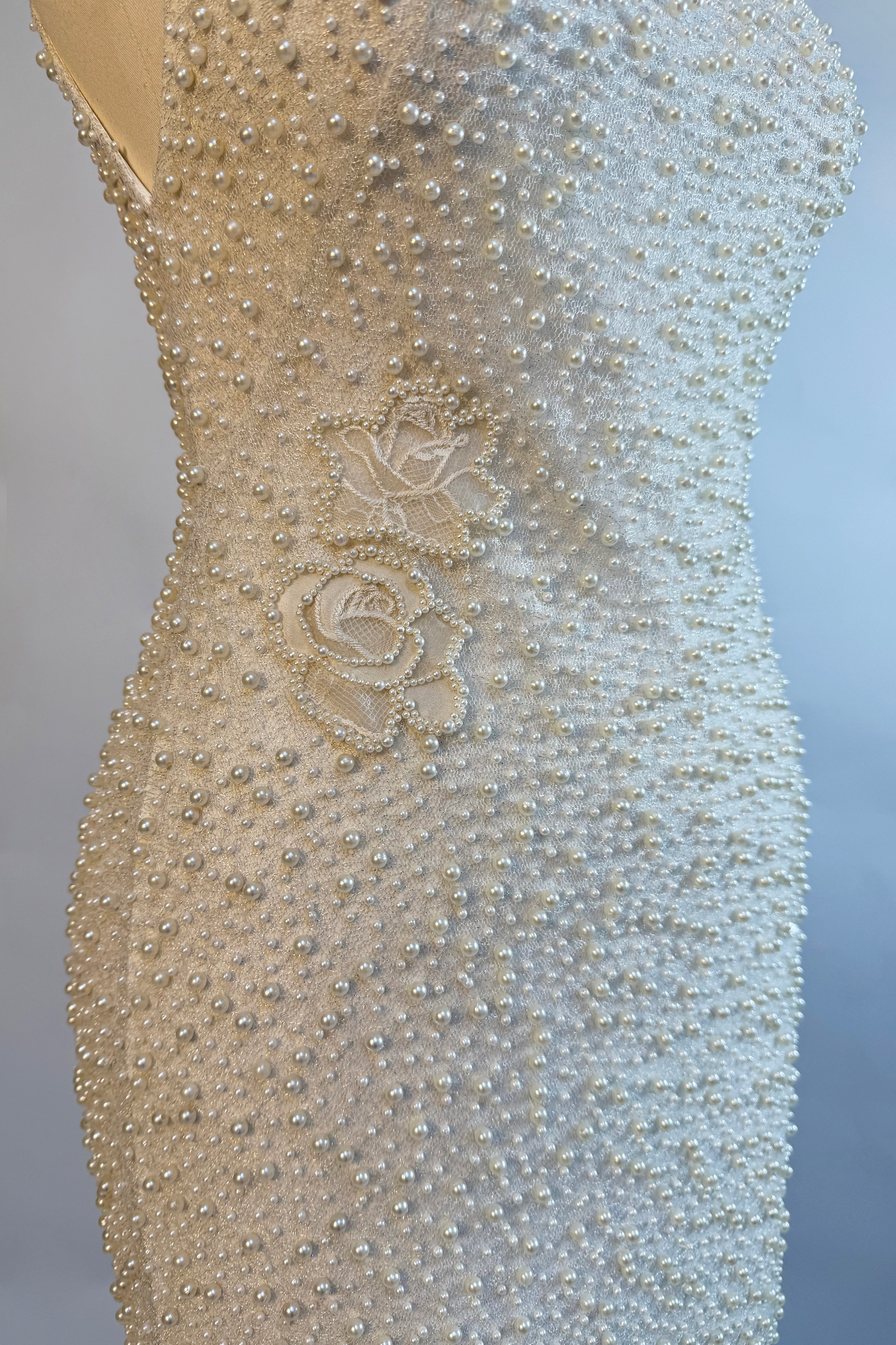 Archive 'Jupiter Rose' Pearl and Silver Woven Racer Neck - NEW SAMPLE