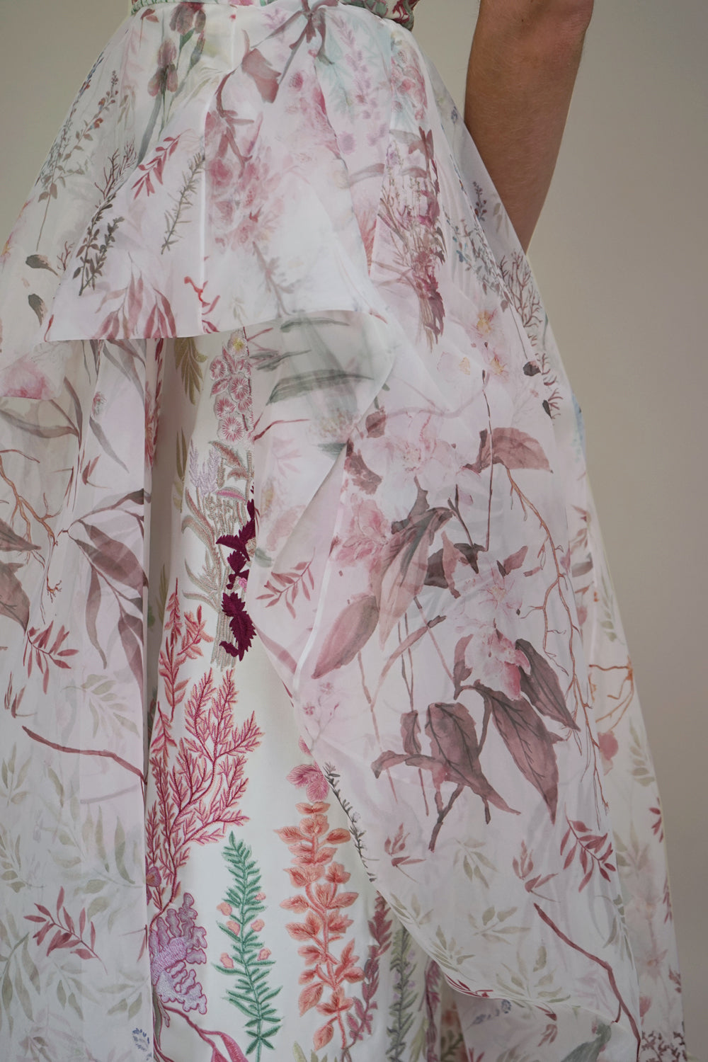 Archive Underwater Wildflower - Blush - Hand Drape Overskirt