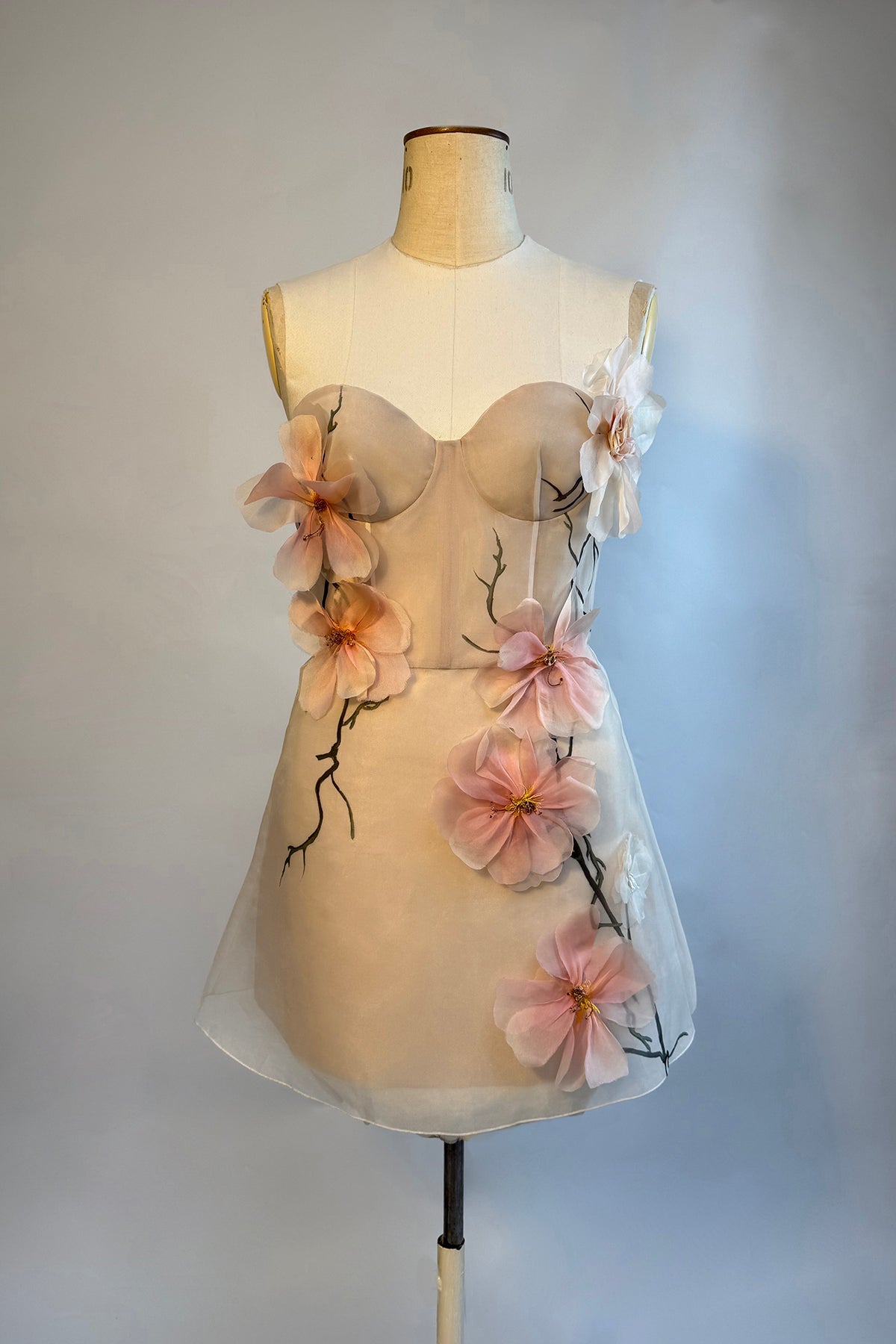 Archive 'Watercolour Peonies' Micro Mini Dress