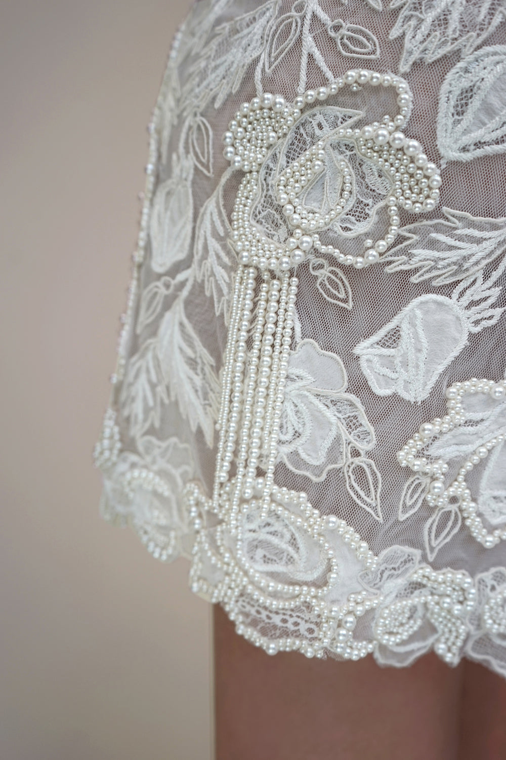 Archive Wild Rose Pearl Tassel Mini Dress - RUNWAY COLLECTION