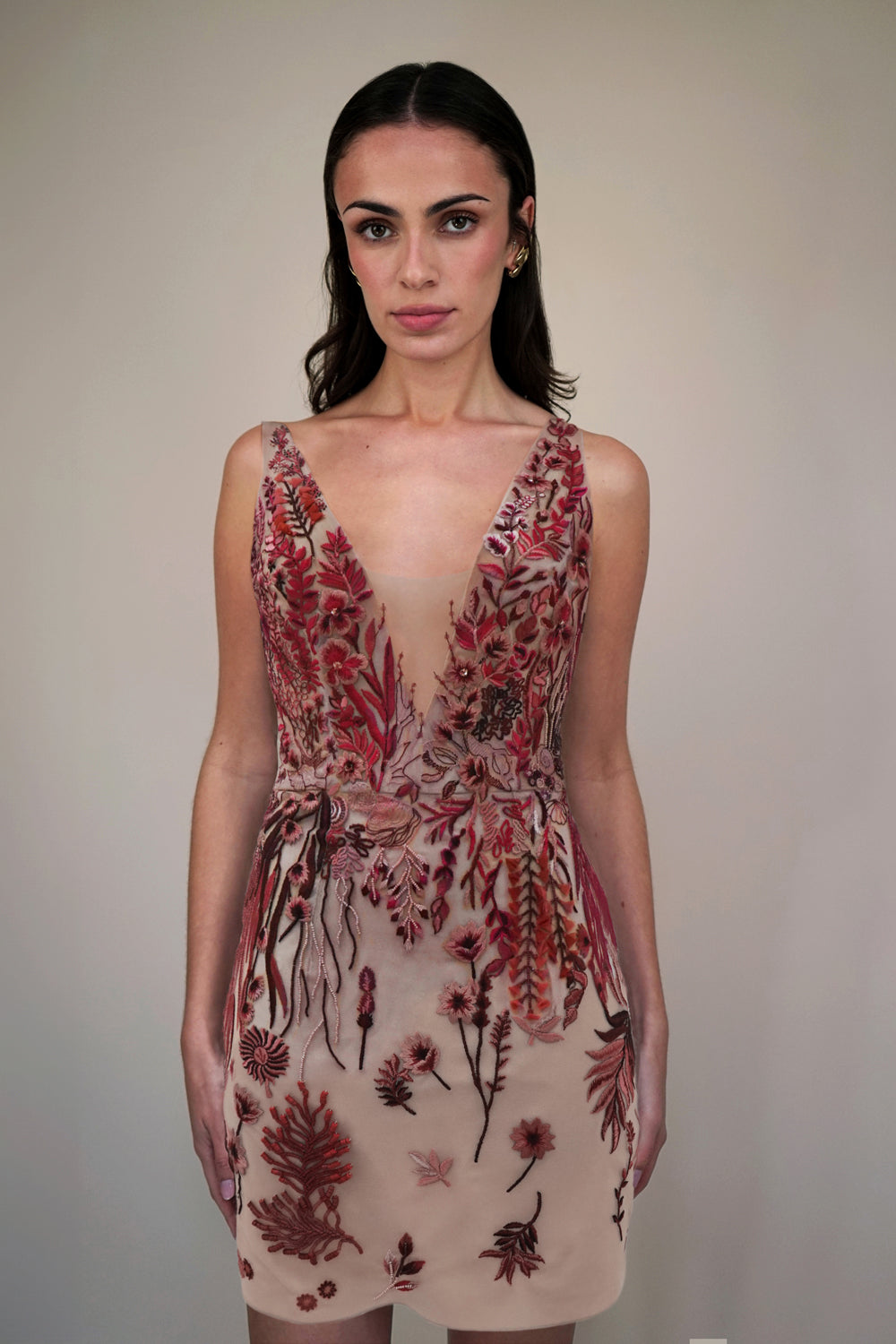 Archive Underwater Wildflower Column Mini Cranberry Red