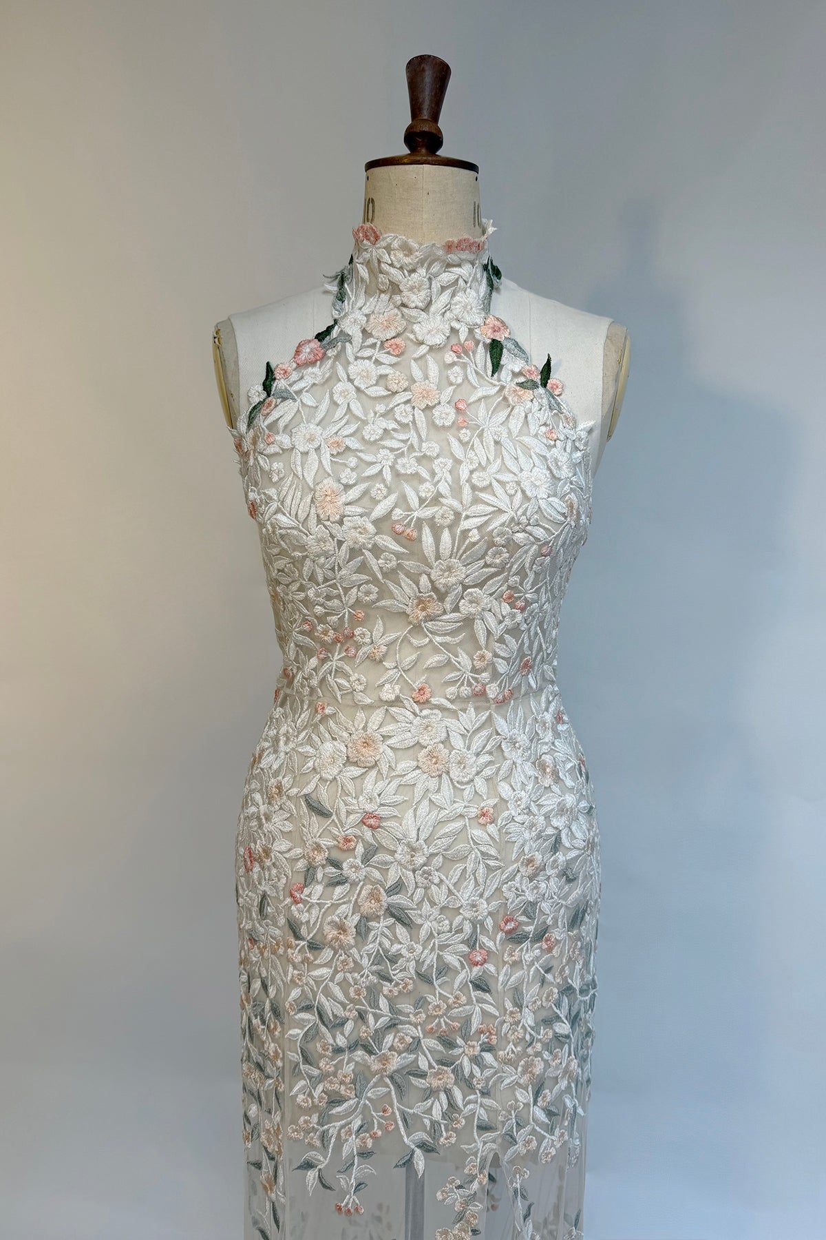 Archive Halter Neck 'Miniature Rose' in 'Botticelli Garden'