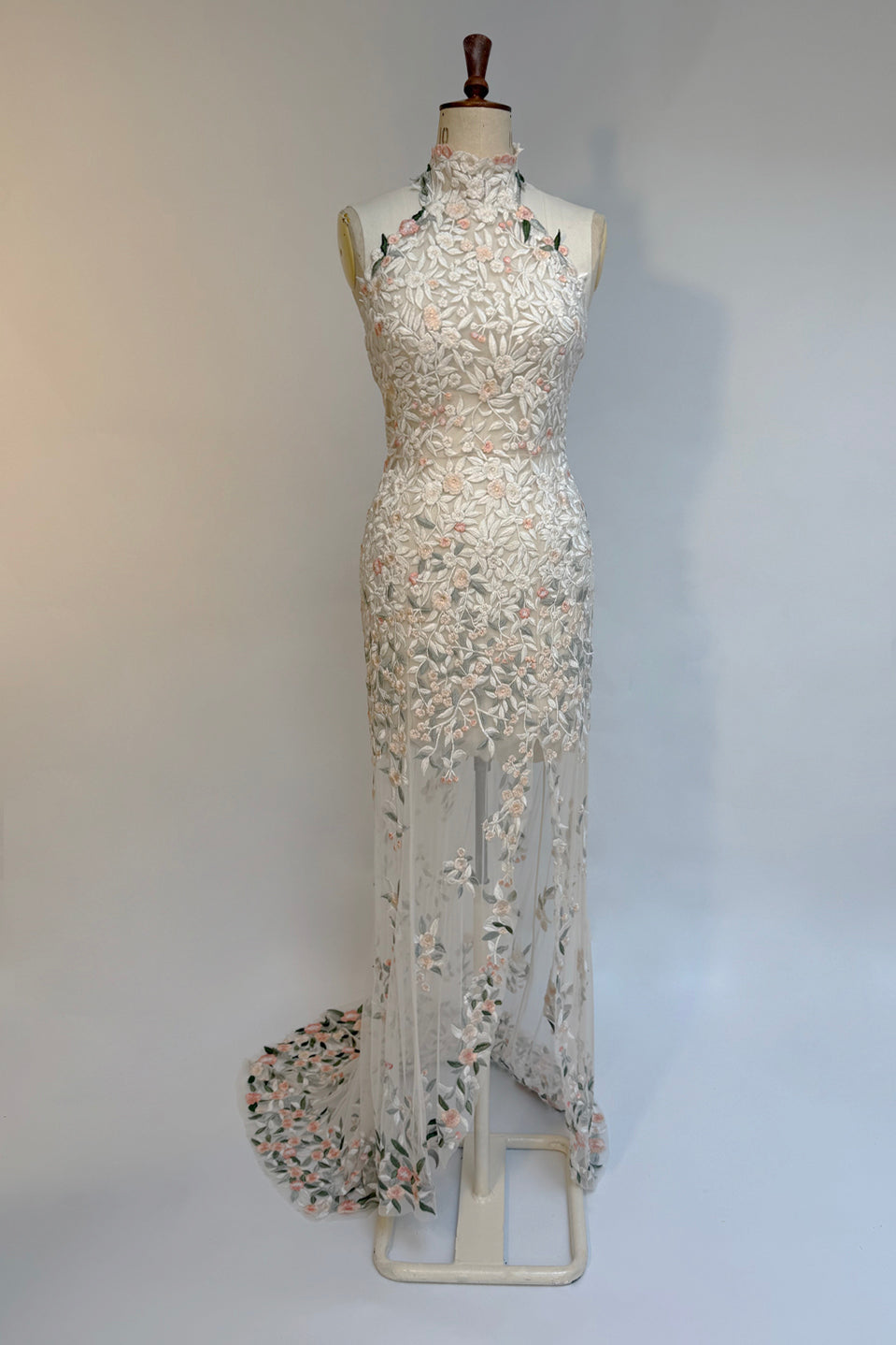 Archive Halter Neck 'Miniature Rose' in 'Botticelli Garden'