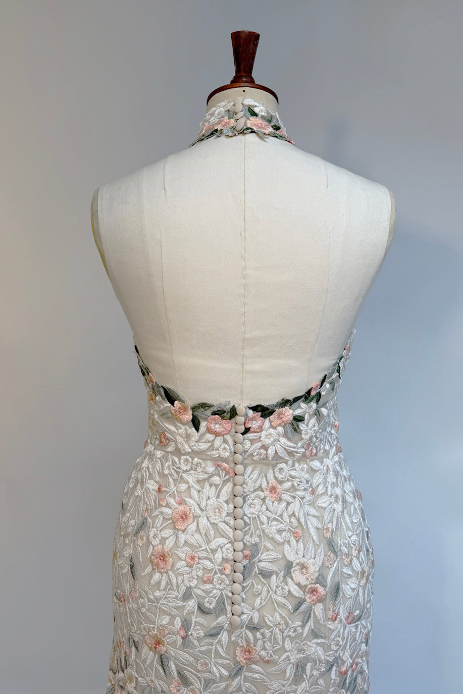 Archive Halter Neck 'Miniature Rose' in 'Botticelli Garden'