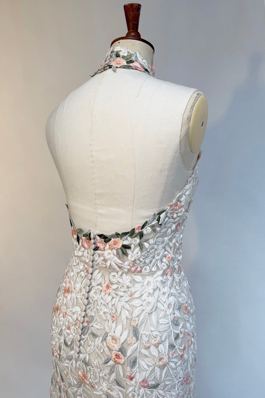 Archive Halter Neck 'Miniature Rose' in 'Botticelli Garden'