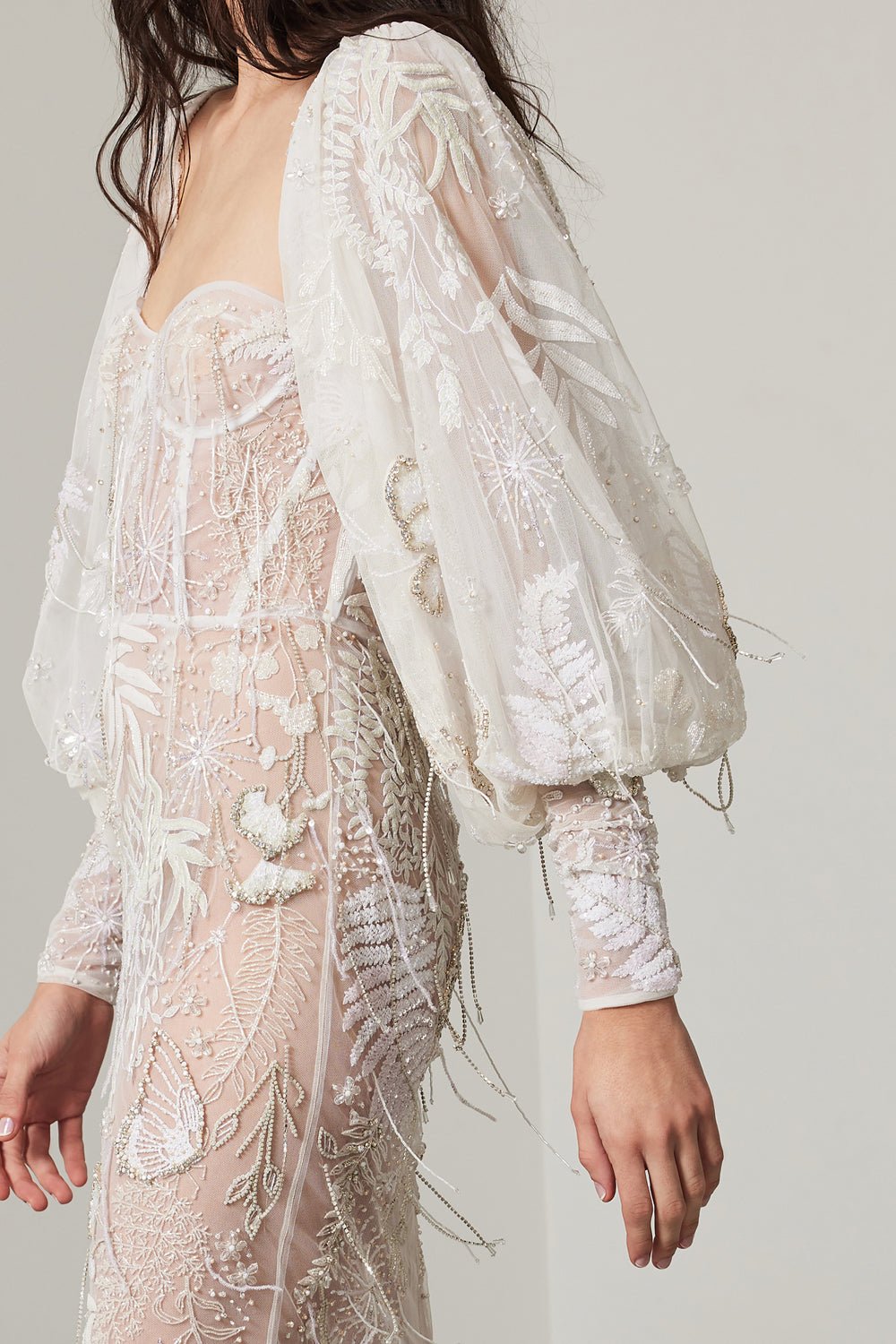 hermione - de - paula - Archive 'Astrophile' Gown with 'Shooting Star' tassels - RUNWAY COLLECTION - botanical - couture