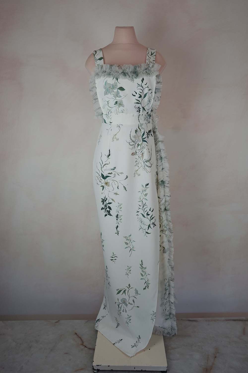 hermione - de - paula - Archive Bougainvillea Apron Dress | Cover Up - botanical - couture
