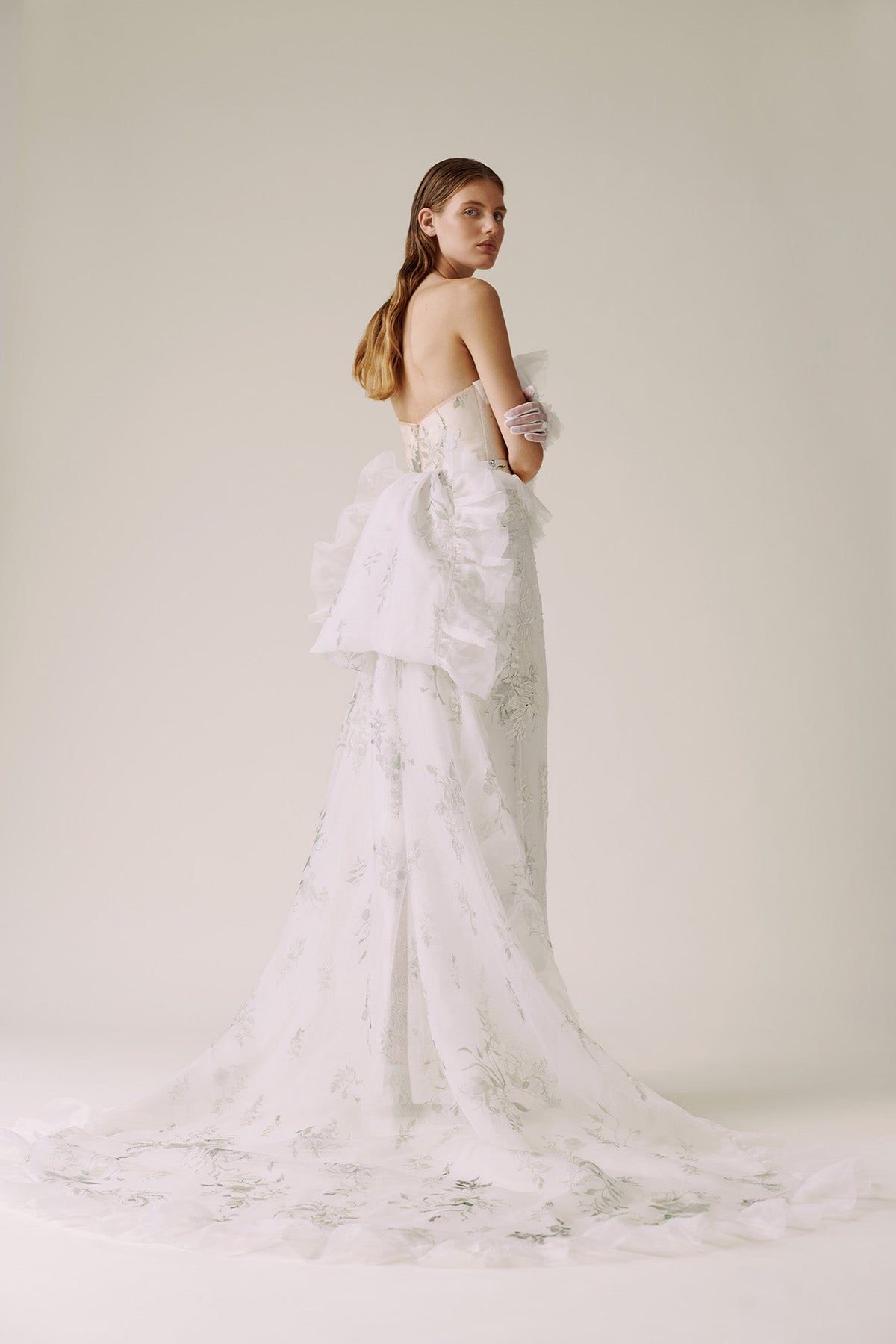 hermione - de - paula - Archive Bougainvillea Oasis Detachable Bustle Belt - RUNWAY COLLECTION - botanical - couture