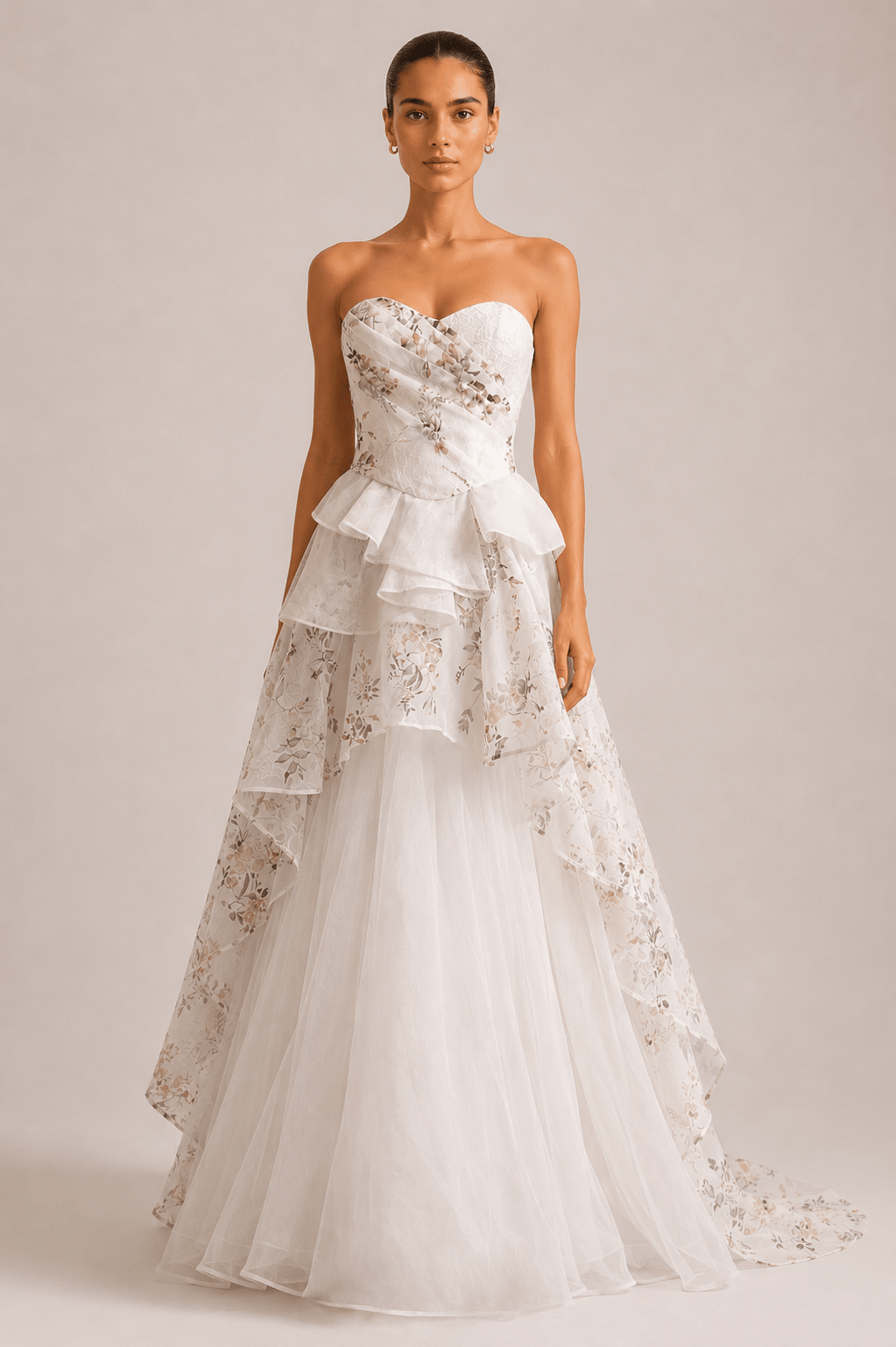 hermione - de - paula - Archive Peony Rose & Wisteria Garden Bodice & Skirt - 3 Piece - New Samples - botanical - couture