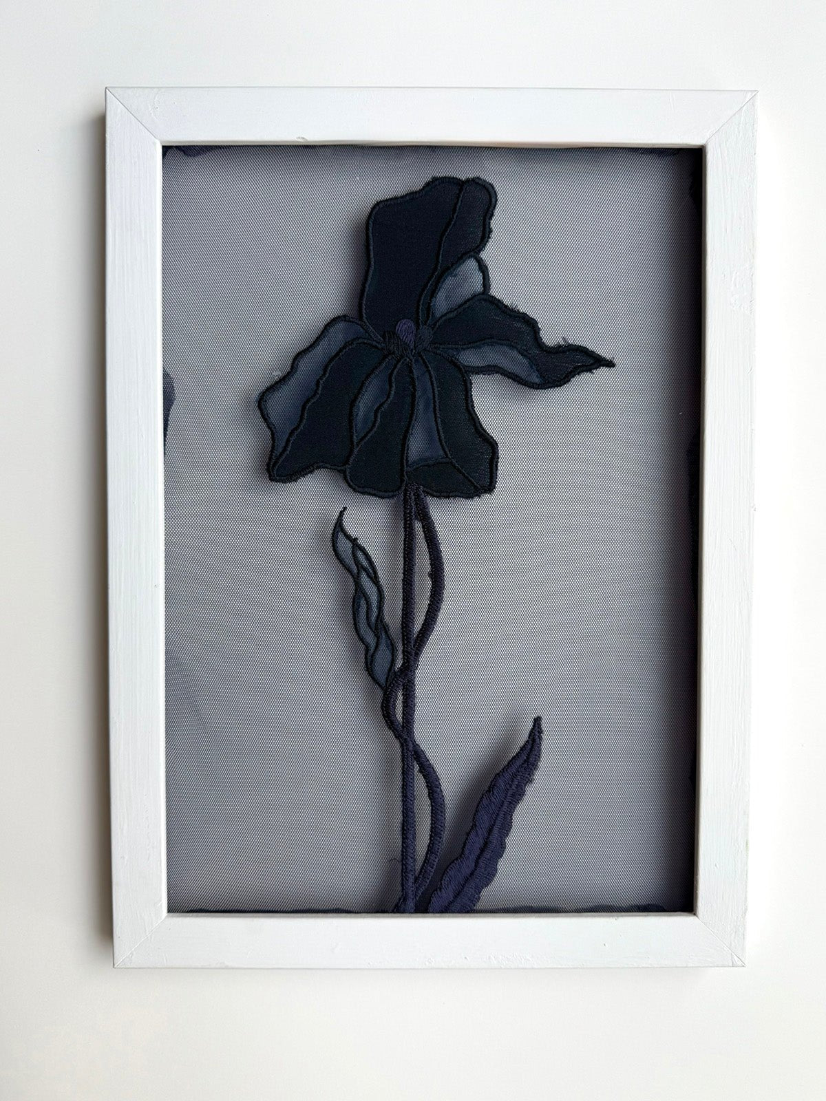 hermione - de - paula - Embroidery No. 002 - Signed & Numbered Framed Couture Swatch - botanical - couture
