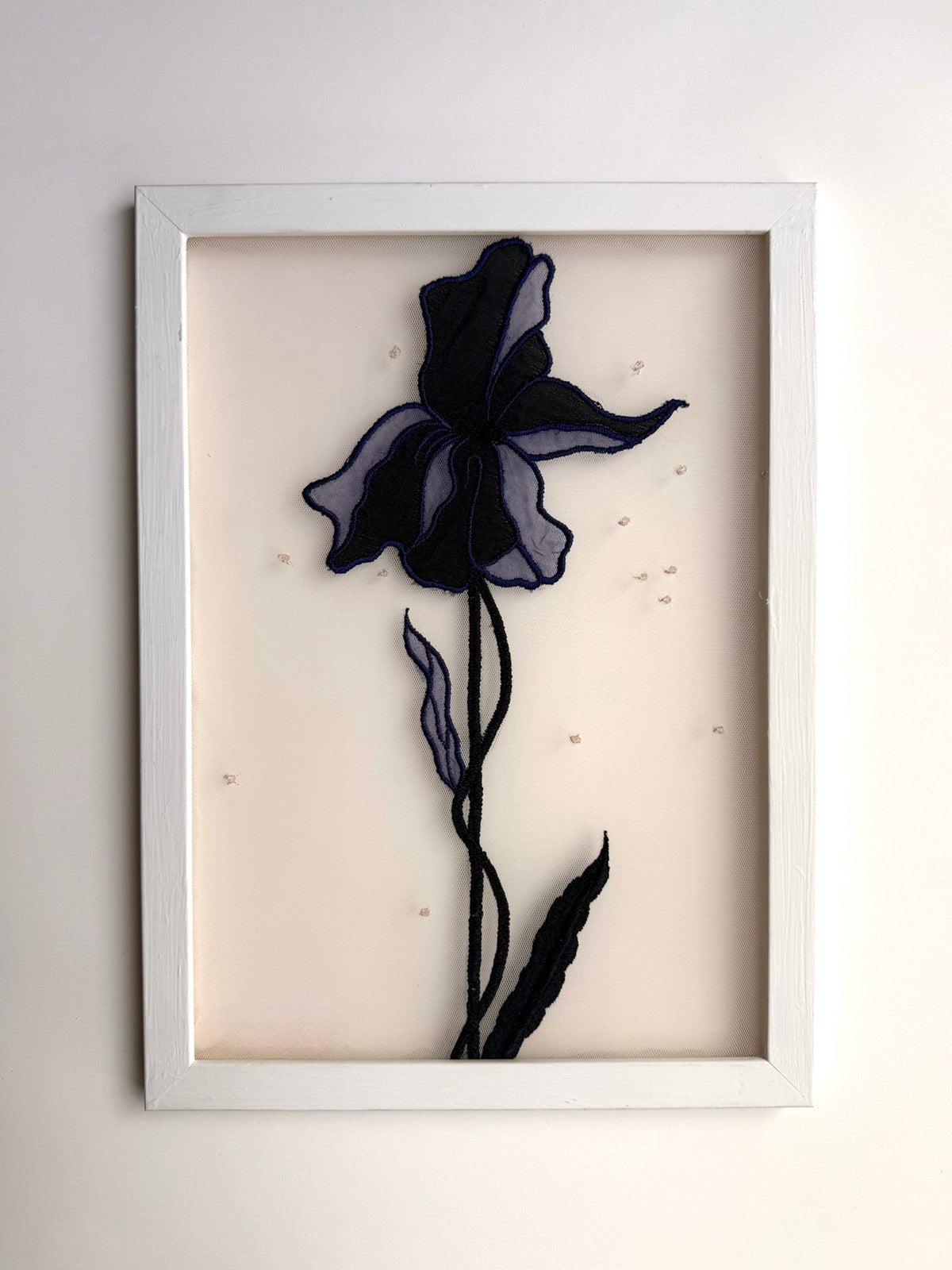 hermione - de - paula - Embroidery No. 005 - Signed & Numbered Framed Couture Swatch - botanical - couture