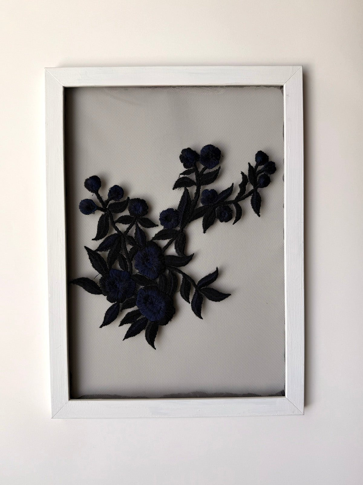 hermione - de - paula - Embroidery No. 007 - Signed & Numbered Framed Couture Swatch - botanical - couture