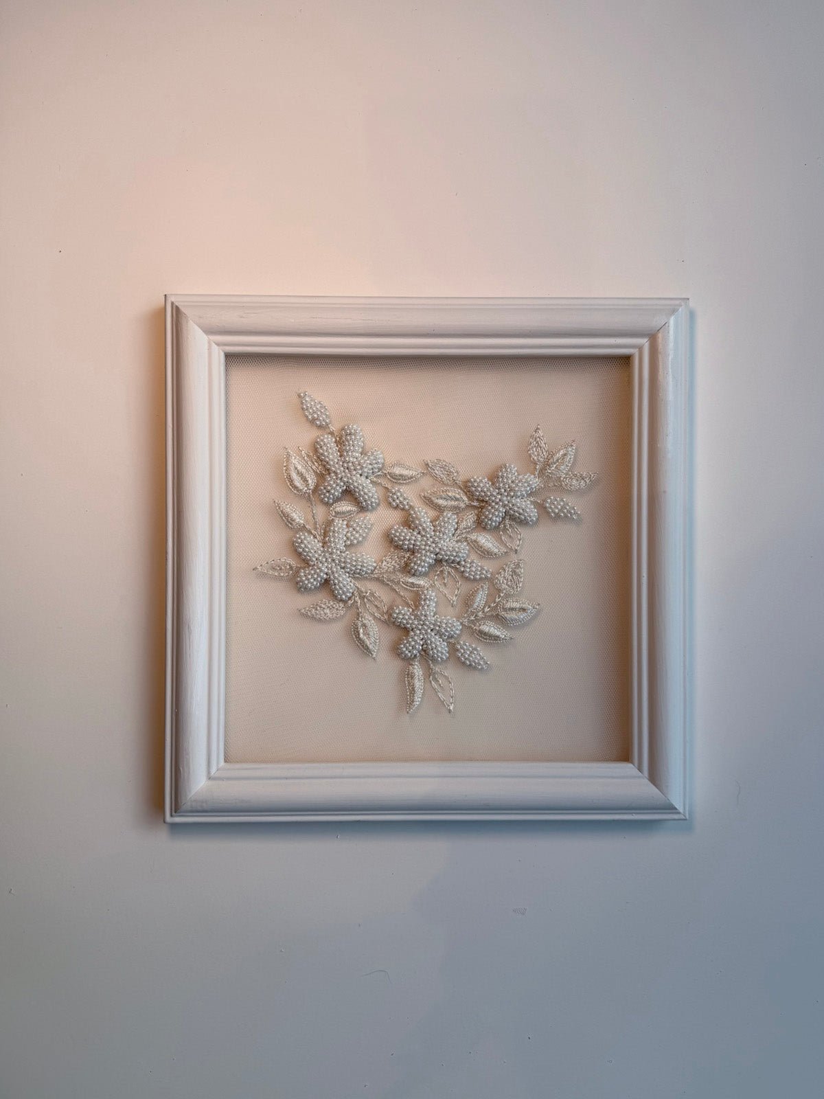 hermione - de - paula - Embroidery No. 021 - Signed & Numbered Framed Couture Swatch - botanical - couture