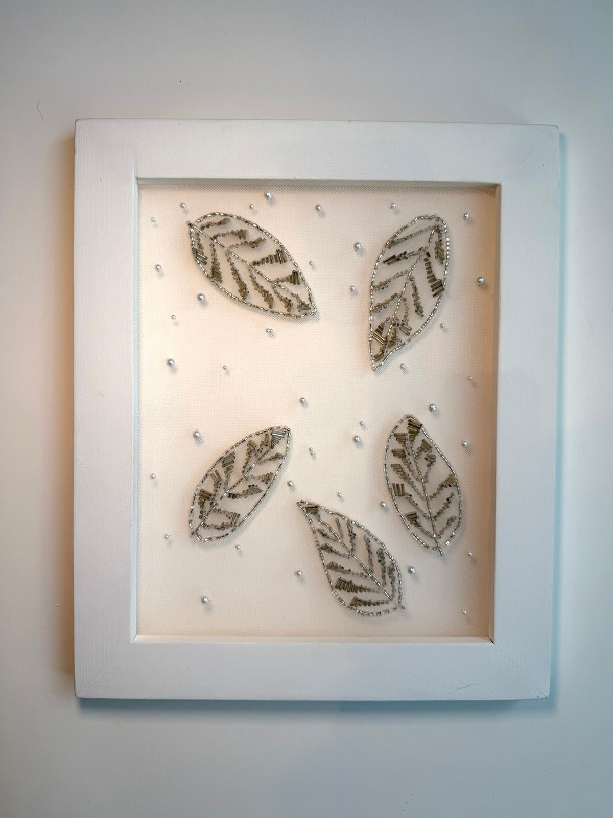 hermione - de - paula - Embroidery No. 032 - Signed & Numbered Framed Couture Swatch - botanical - couture