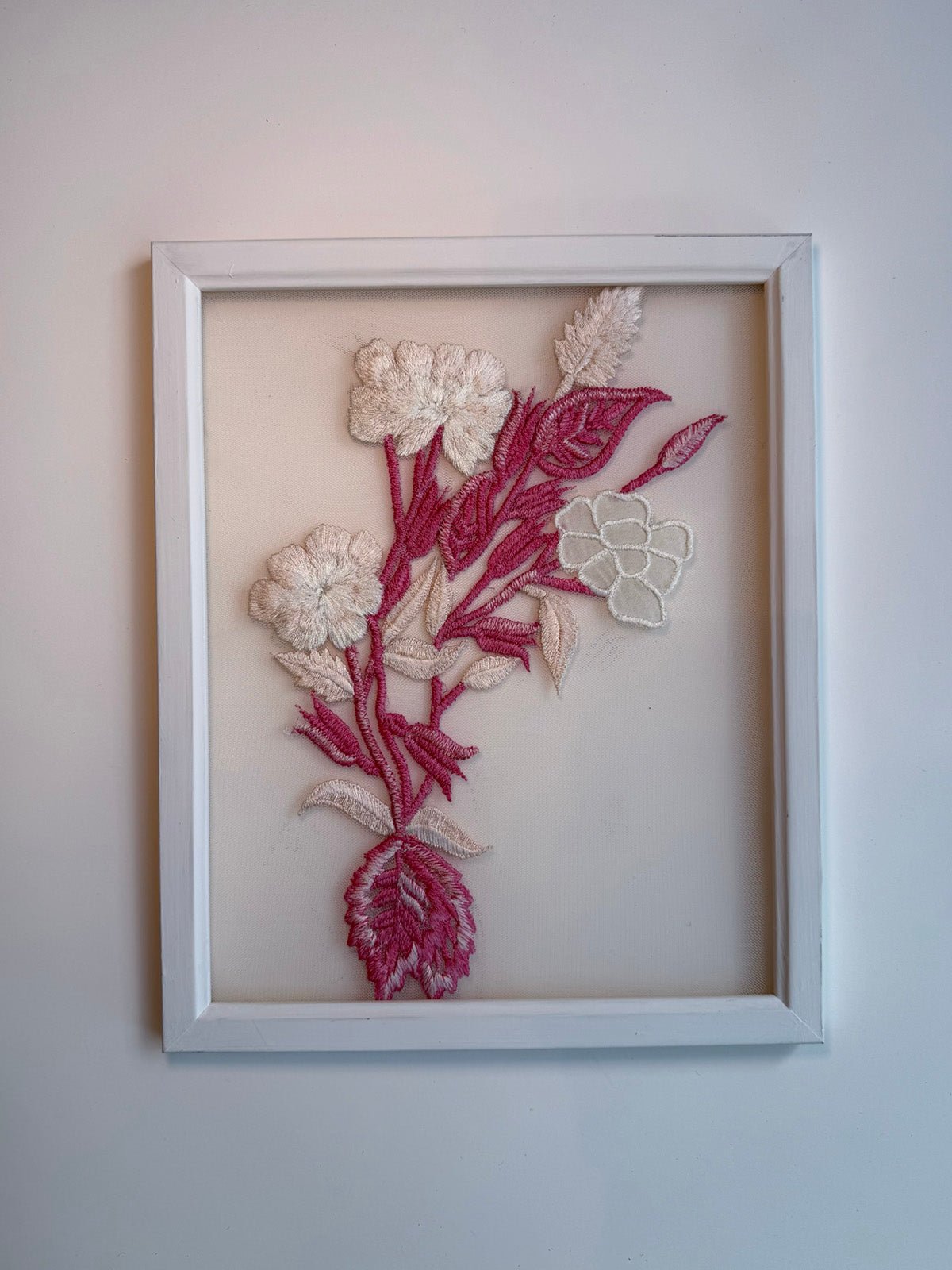 hermione - de - paula - Embroidery No. 065 - Signed & Numbered Framed Couture Swatch - botanical - couture