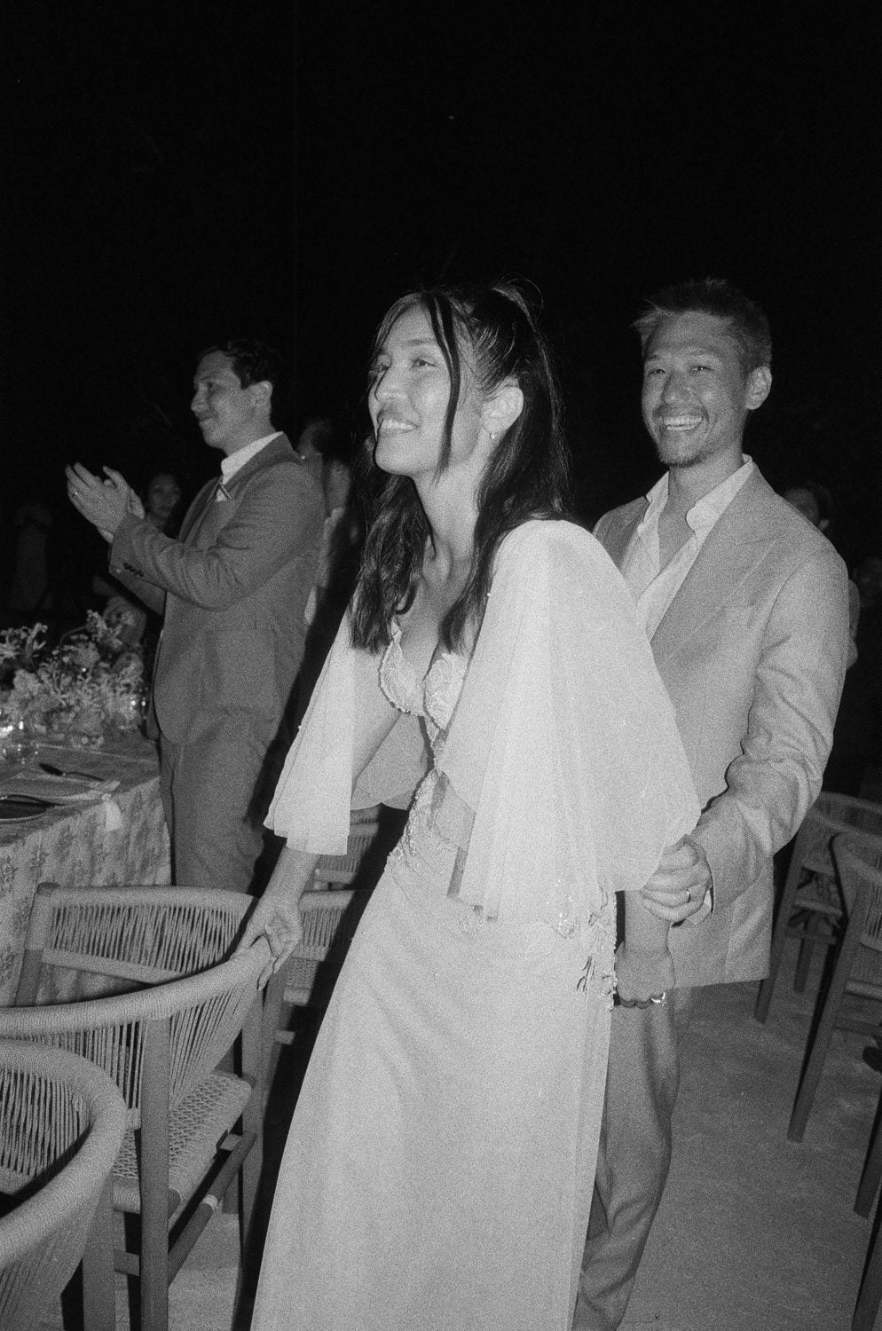 Hermione de Paula bride Manisha wearing a couture Monstera Celestial Seascape hand-embroidered wedding gown, as seen in Vogue - photo 5