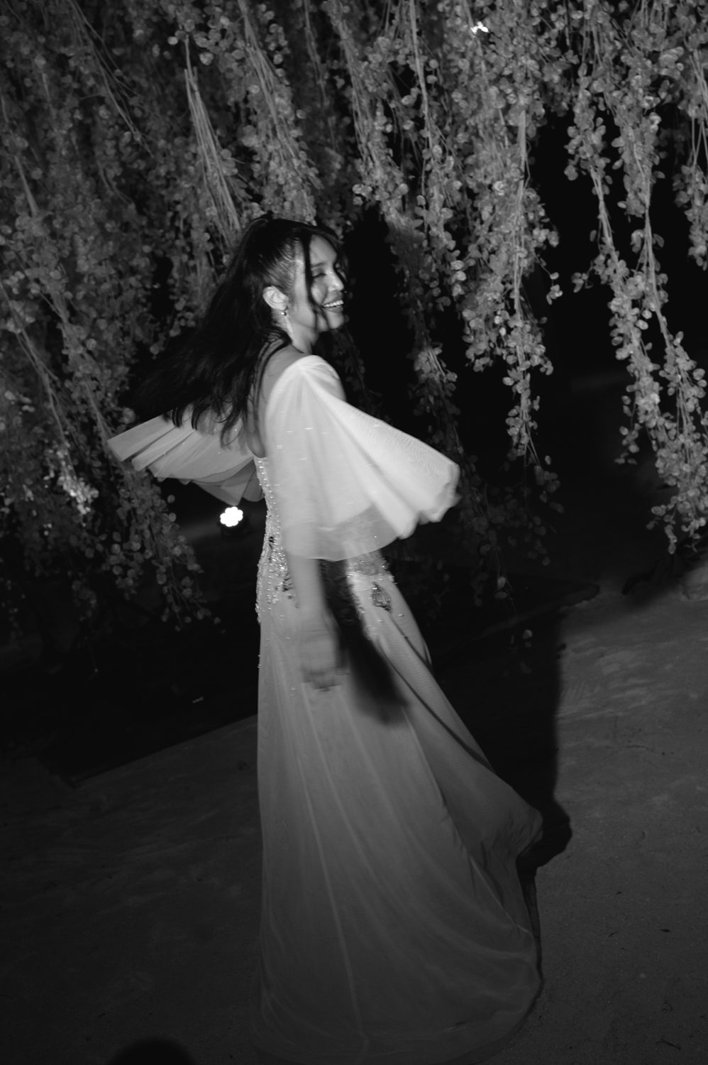 Hermione de Paula bride Manisha wearing a couture Monstera Celestial Seascape hand-embroidered wedding gown, as seen in Vogue - photo 9