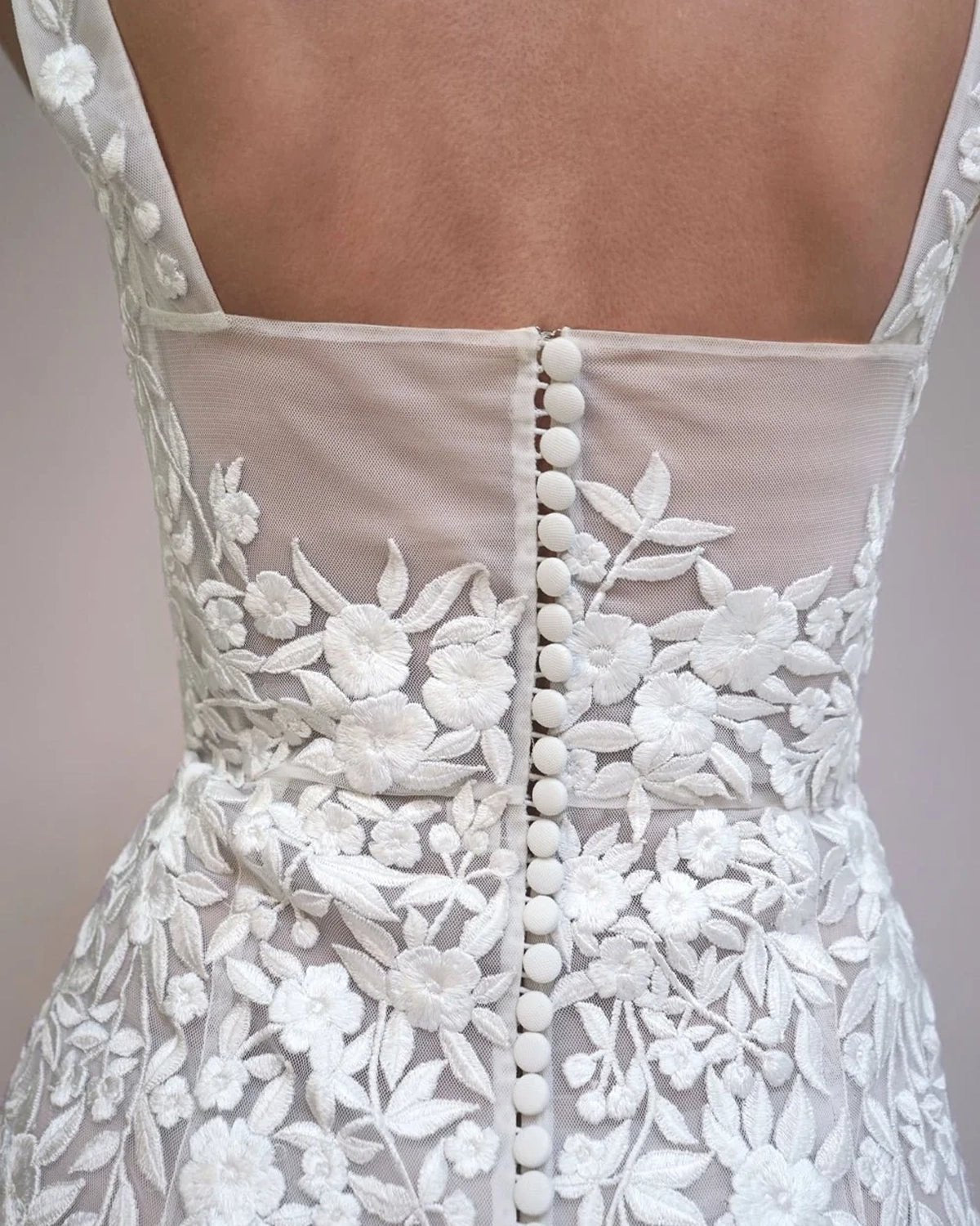 hermione-de-paula-Miniature Rose Square Neck Tassel Mini Gown | Jasmine Liquor-botanical-couture