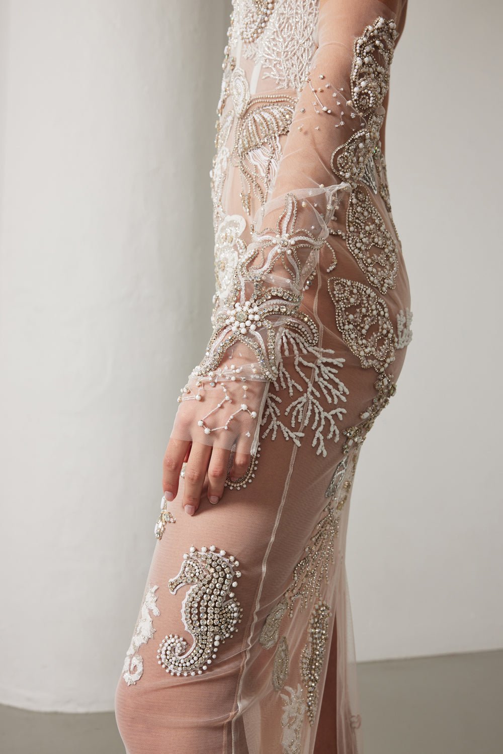 hermione - de - paula - 'Thalassophile' Seascape Gown SL Gown - botanical - couture