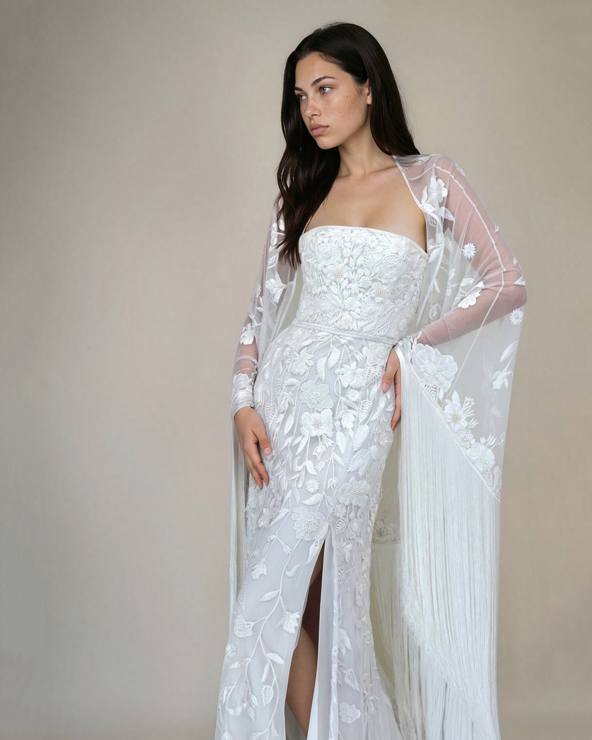hermione-de-paula-Wild Rose Tulle Bustier Floor Length Gown Floral White-couture-bridal-ready-to-wear