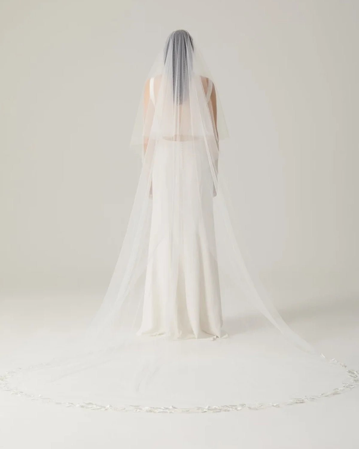 hermione-de-paula-Wild Rose Vine Abbey Length Veil | Floral White No Blusher-botanical-couture