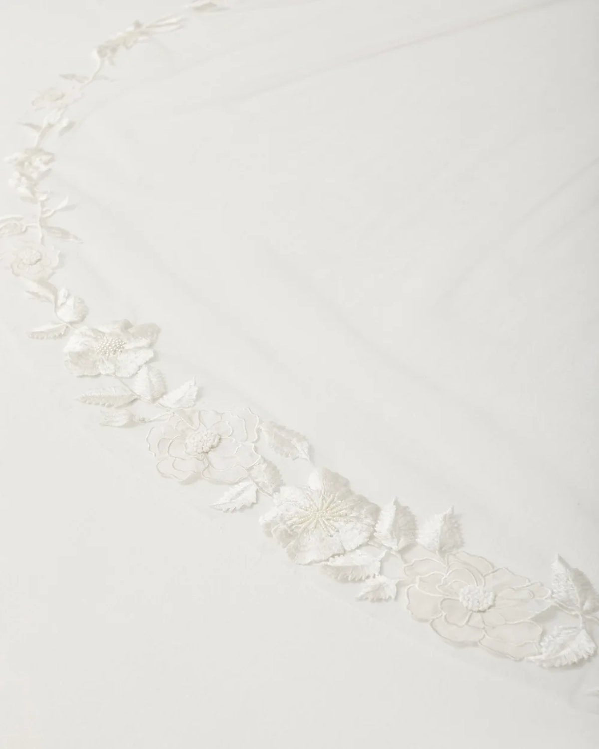 hermione-de-paula-Wild Rose Vine Abbey Length Veil | Floral White No Blusher-botanical-couture
