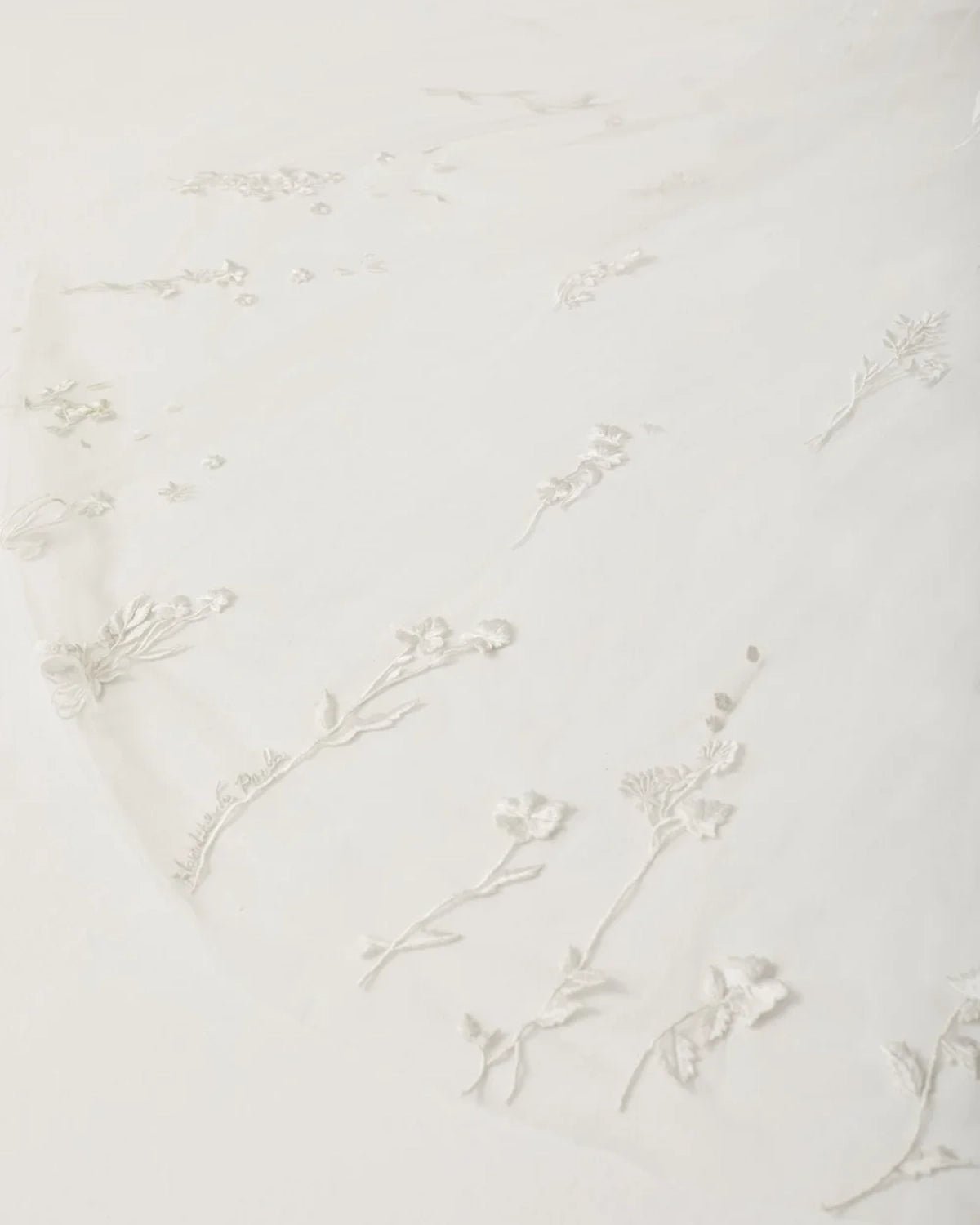 hermione-de-paula-Wildflower Scatter Abbey Length Veil | Floral White-botanical-couture