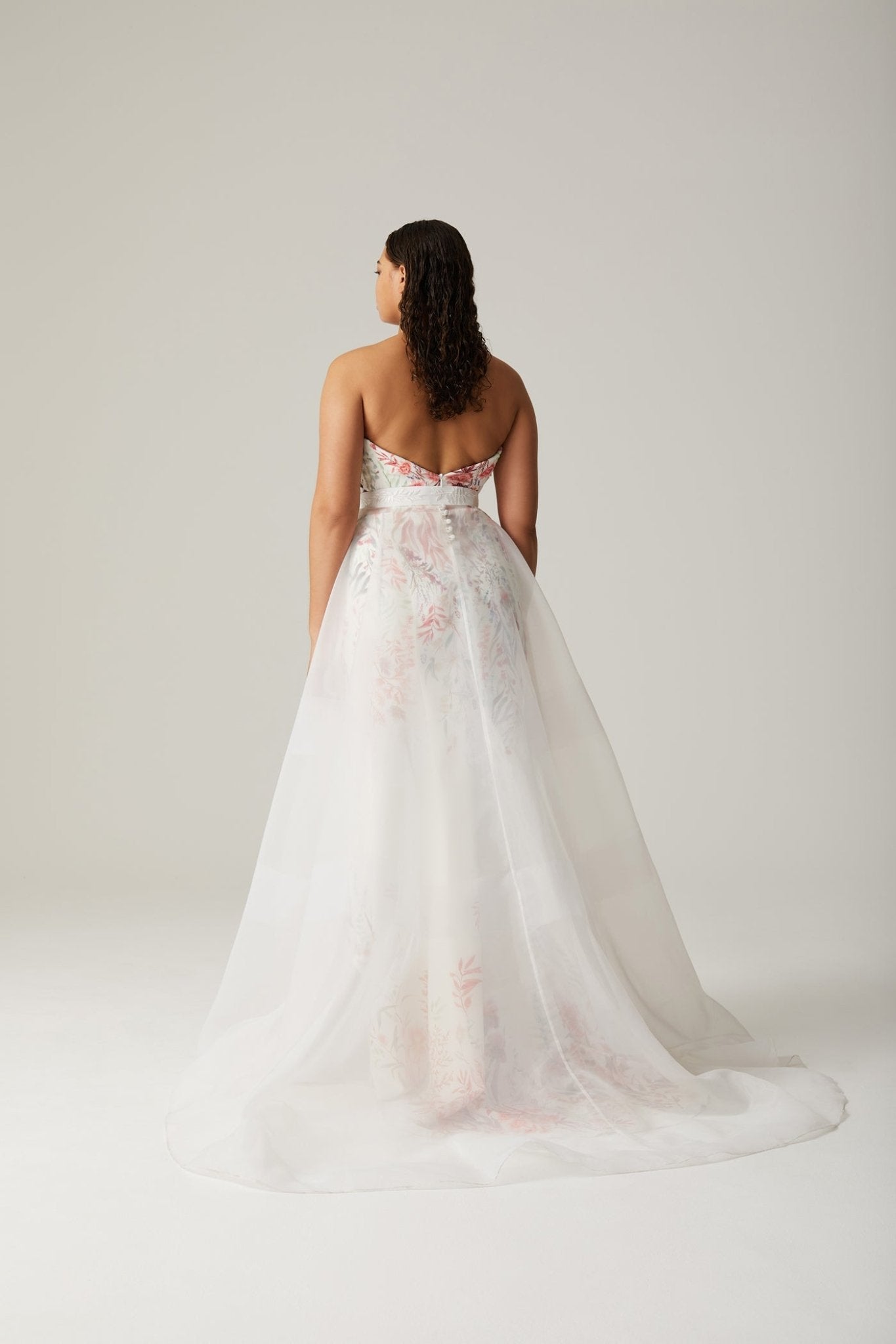 hermione - de - paula - Archive Organza Overskirt with Crin Tape - botanical - couture