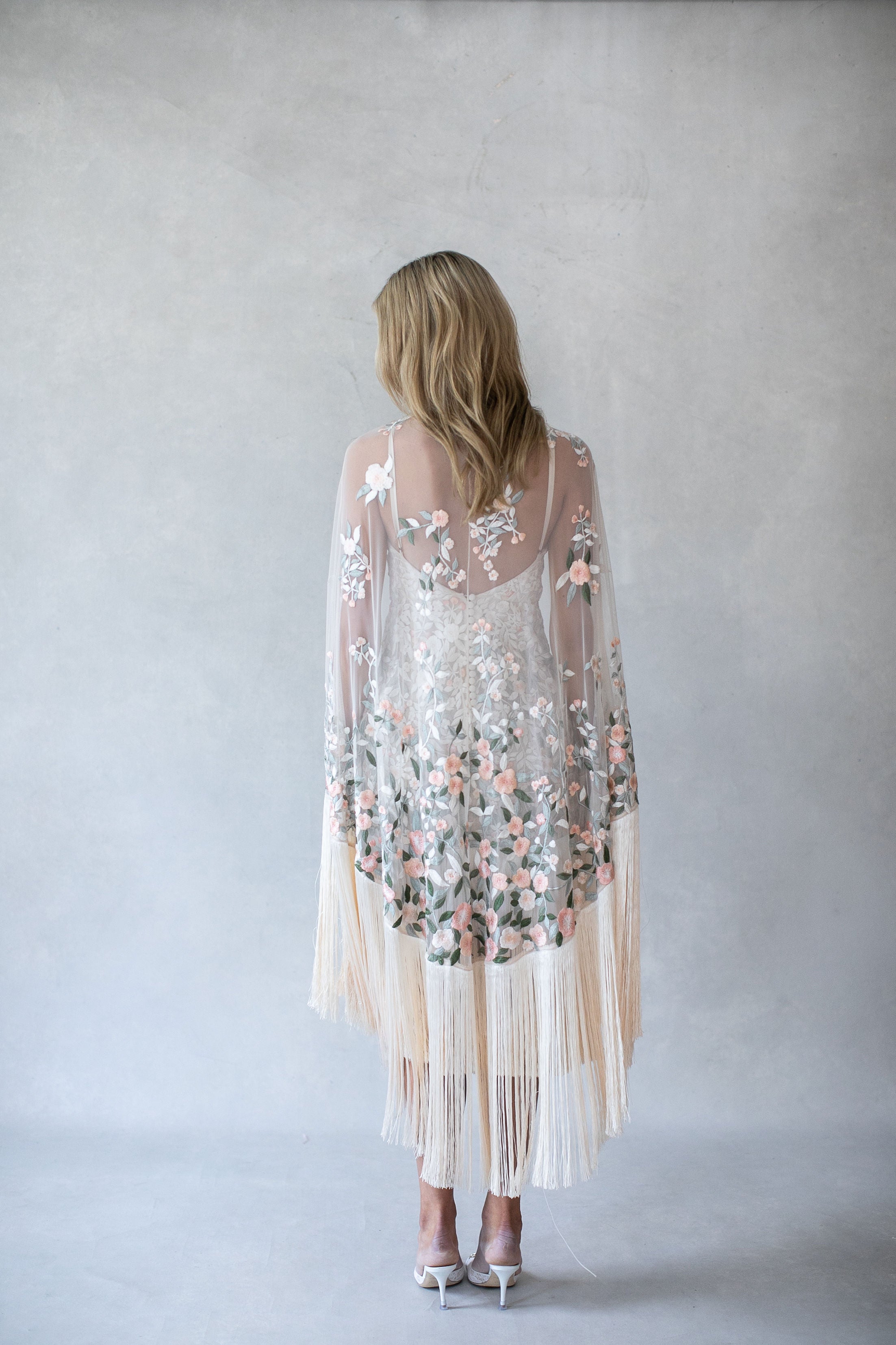 Archive Miniature Rose Botticelli Tassel Dress & Shawl Set