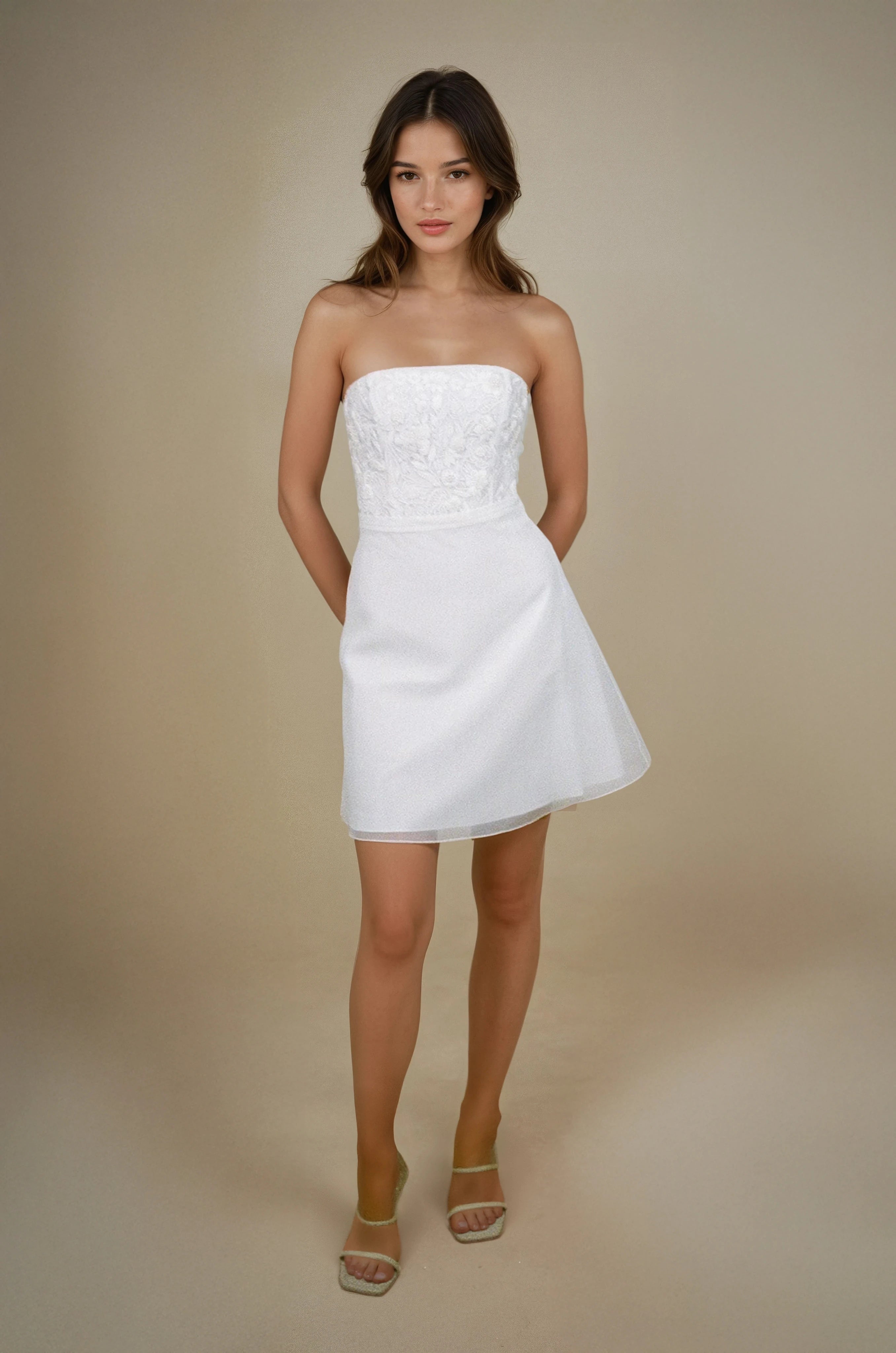 ARCHIVE SEASCAPE or WISTERIA BODICE WITH ORGANZA MINI