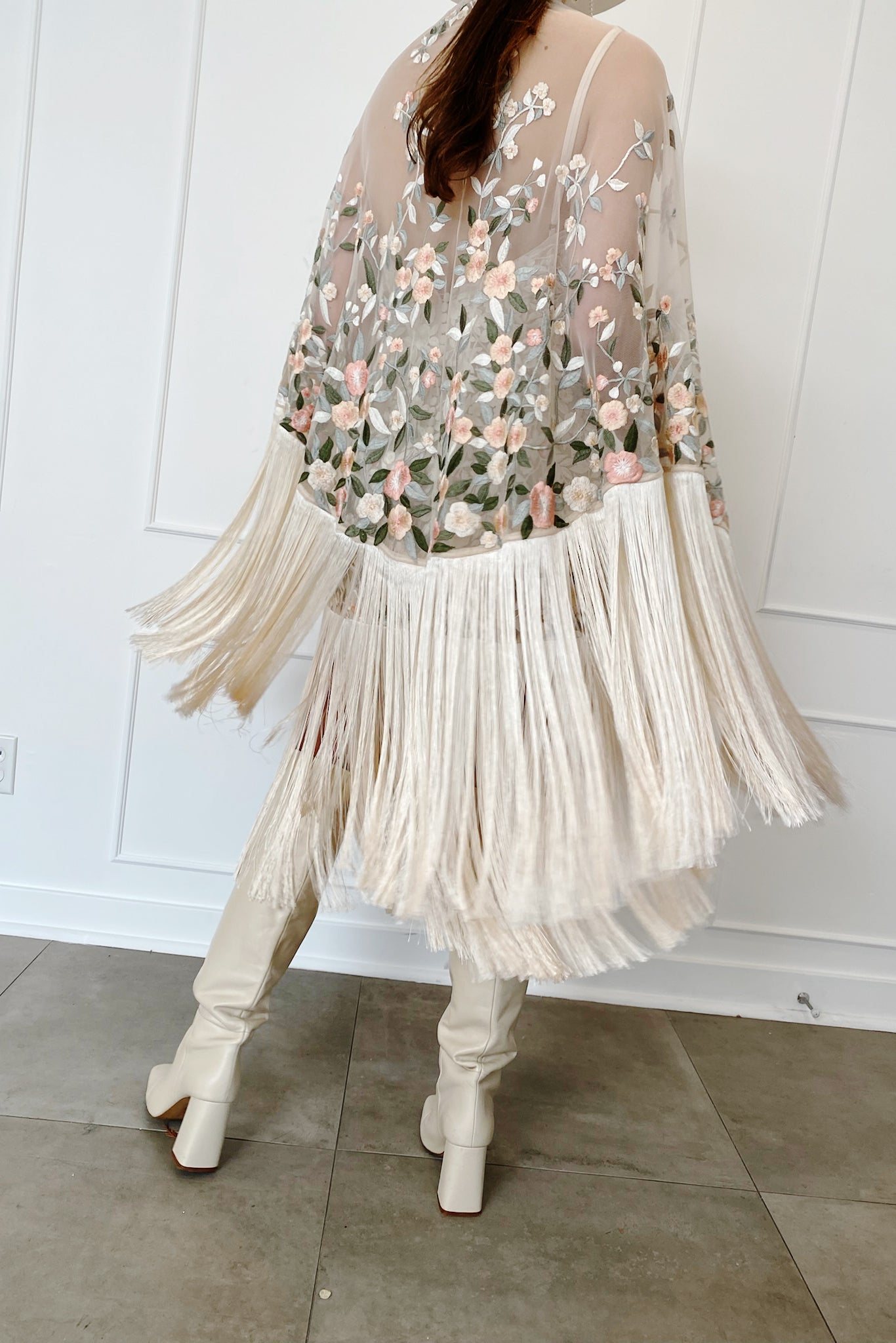 Archive Miniature Rose Botticelli Tassel Dress & Shawl Set