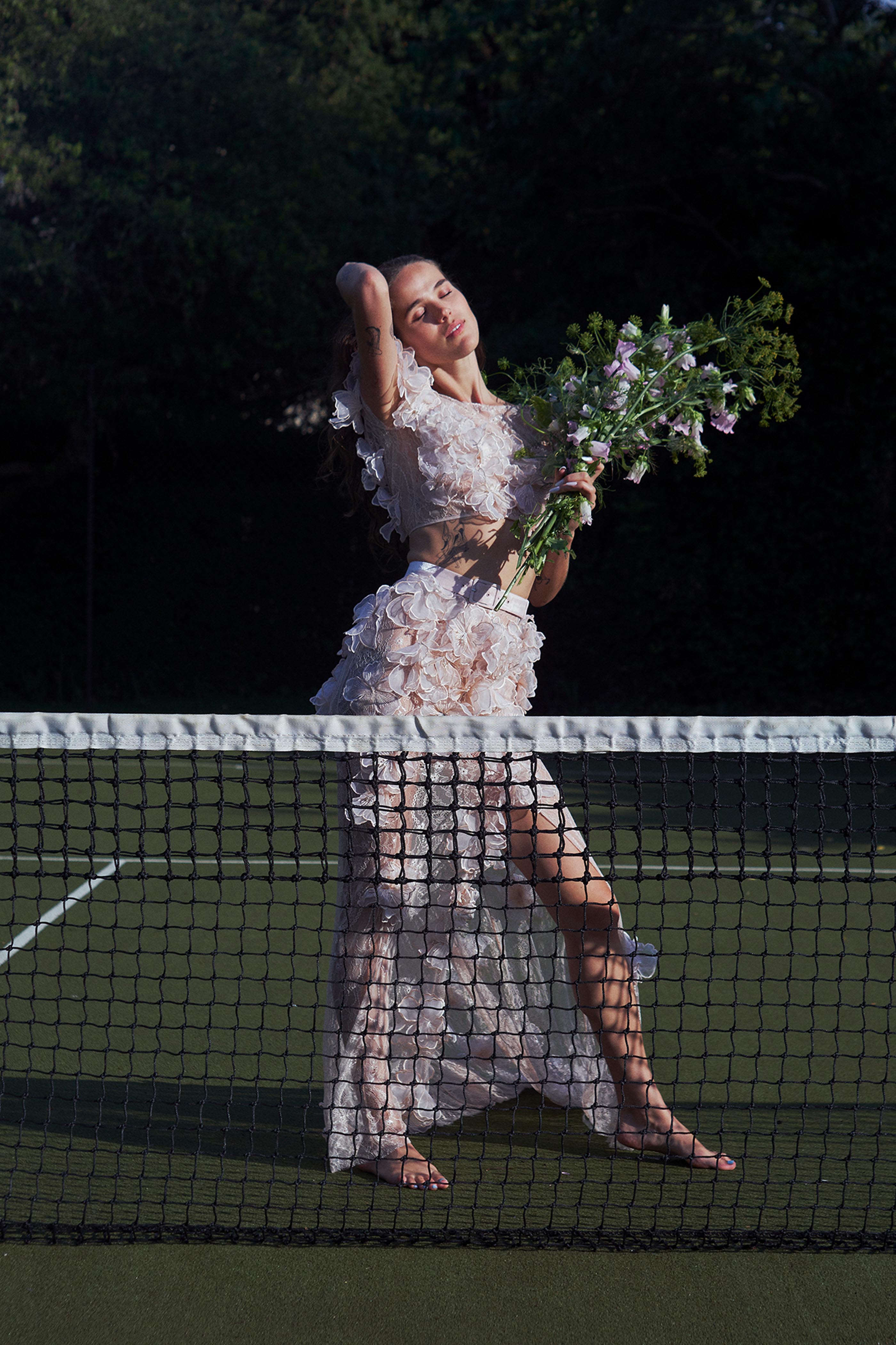 Archive Blush Peony Rose Lace Two Piece
