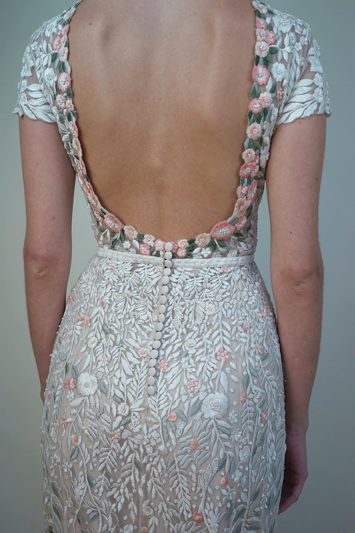 Archive Wisteria Gown with Open Scoop Back in Botticelli Garden
