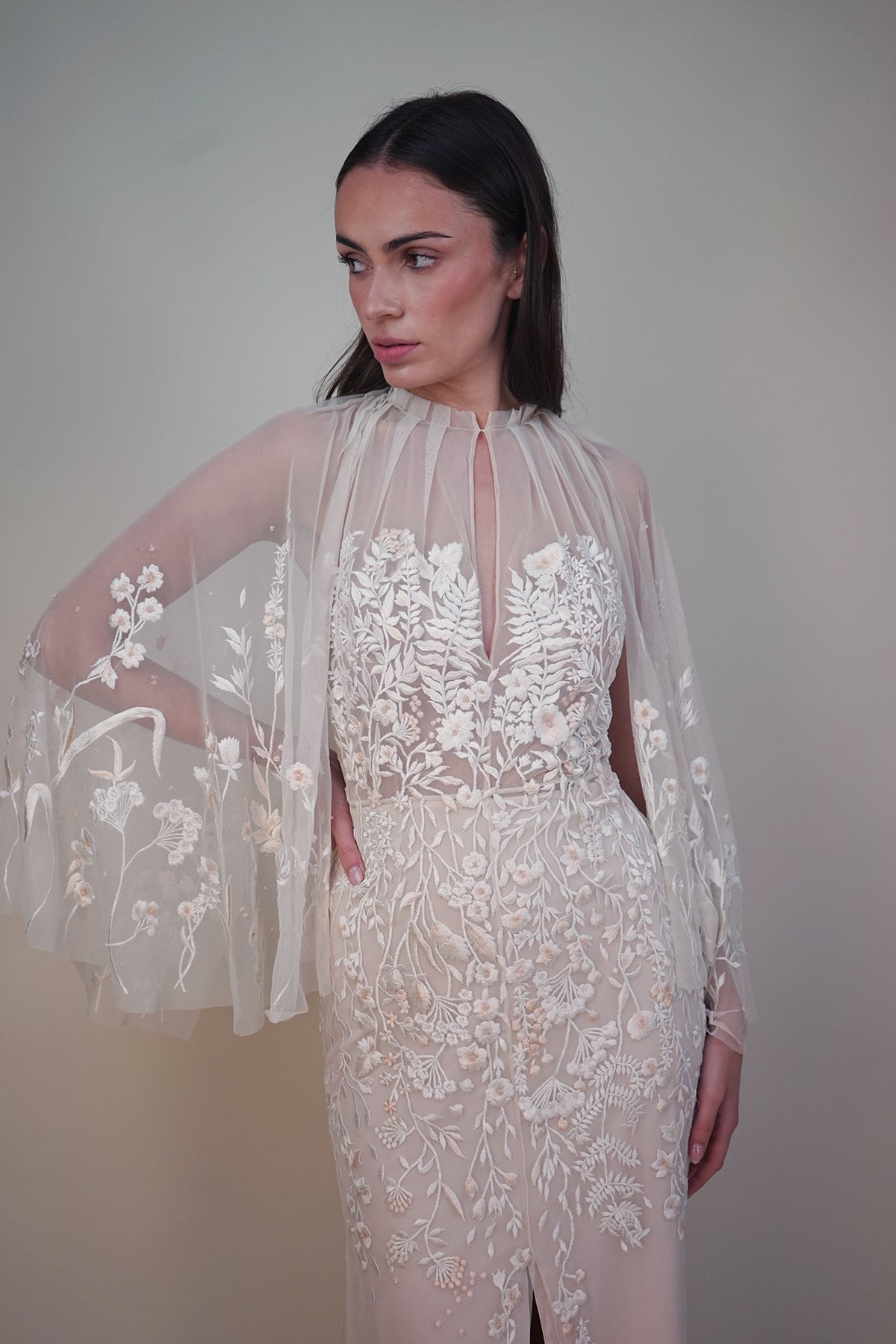 Archive Wildflower Cape Dress Seashell Blush