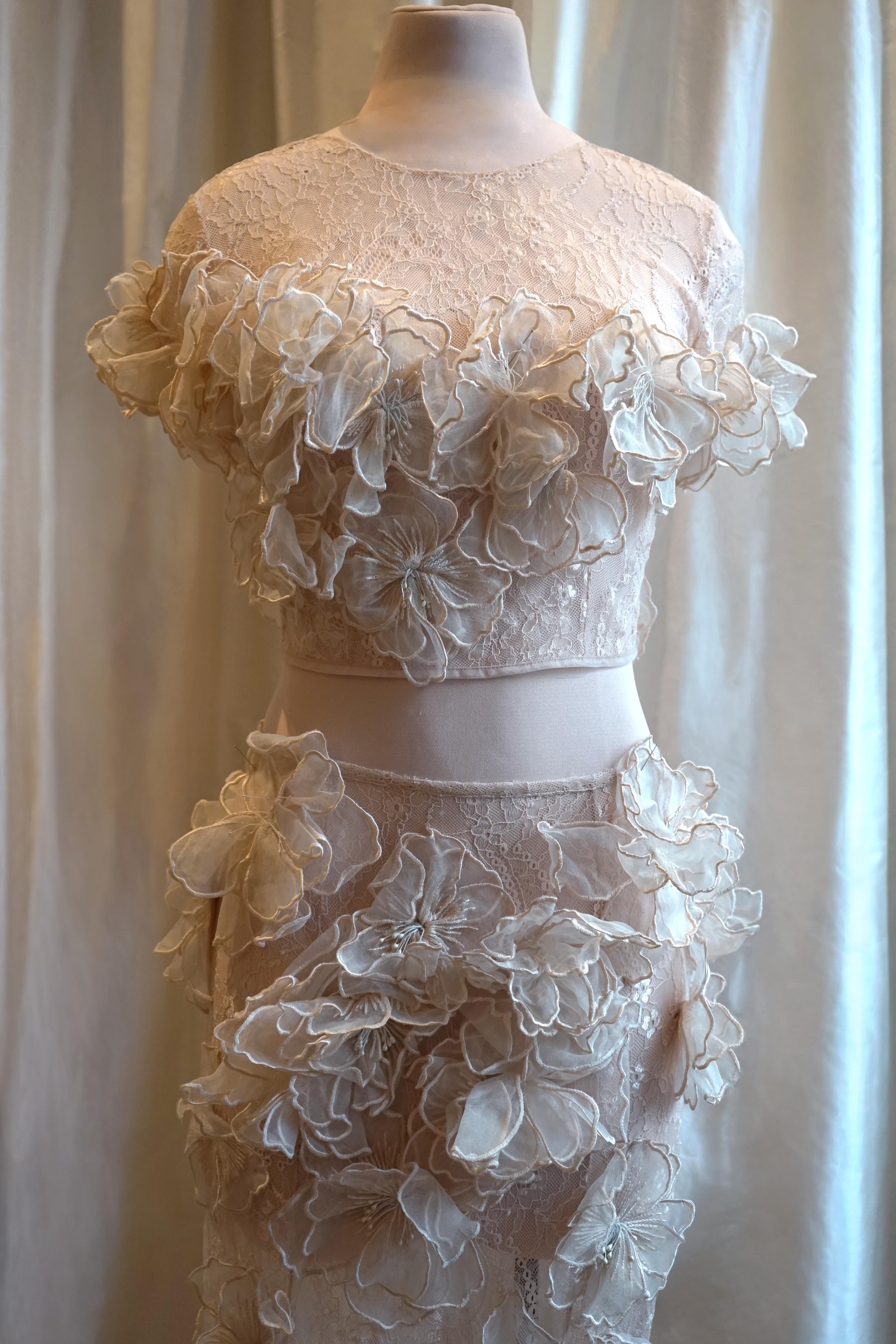 Archive Blush Peony Rose Lace Two Piece